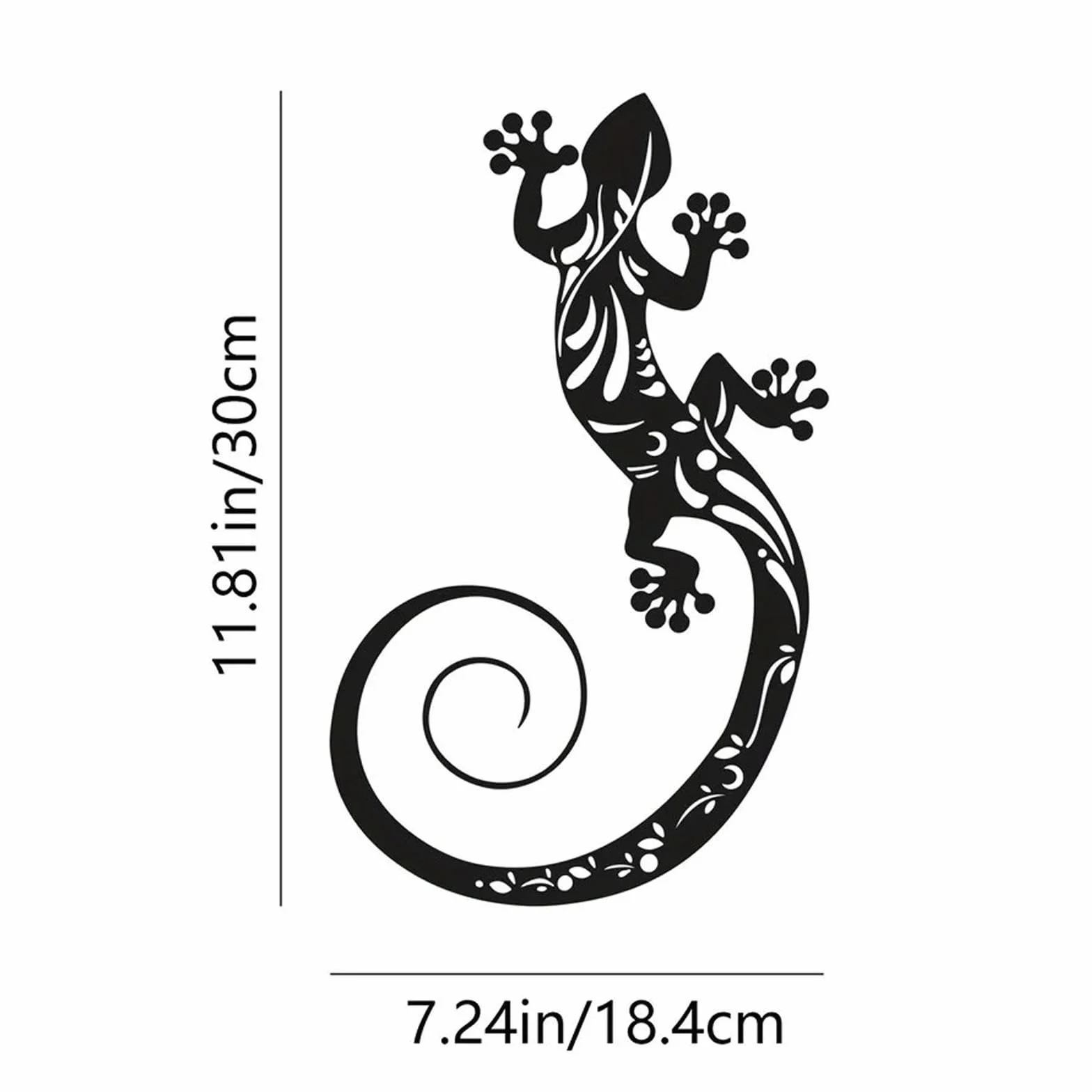 Sharplace Décoration Murale Métal Lézard, Sculpture Salamandre Exterieur pour Patio Jardin