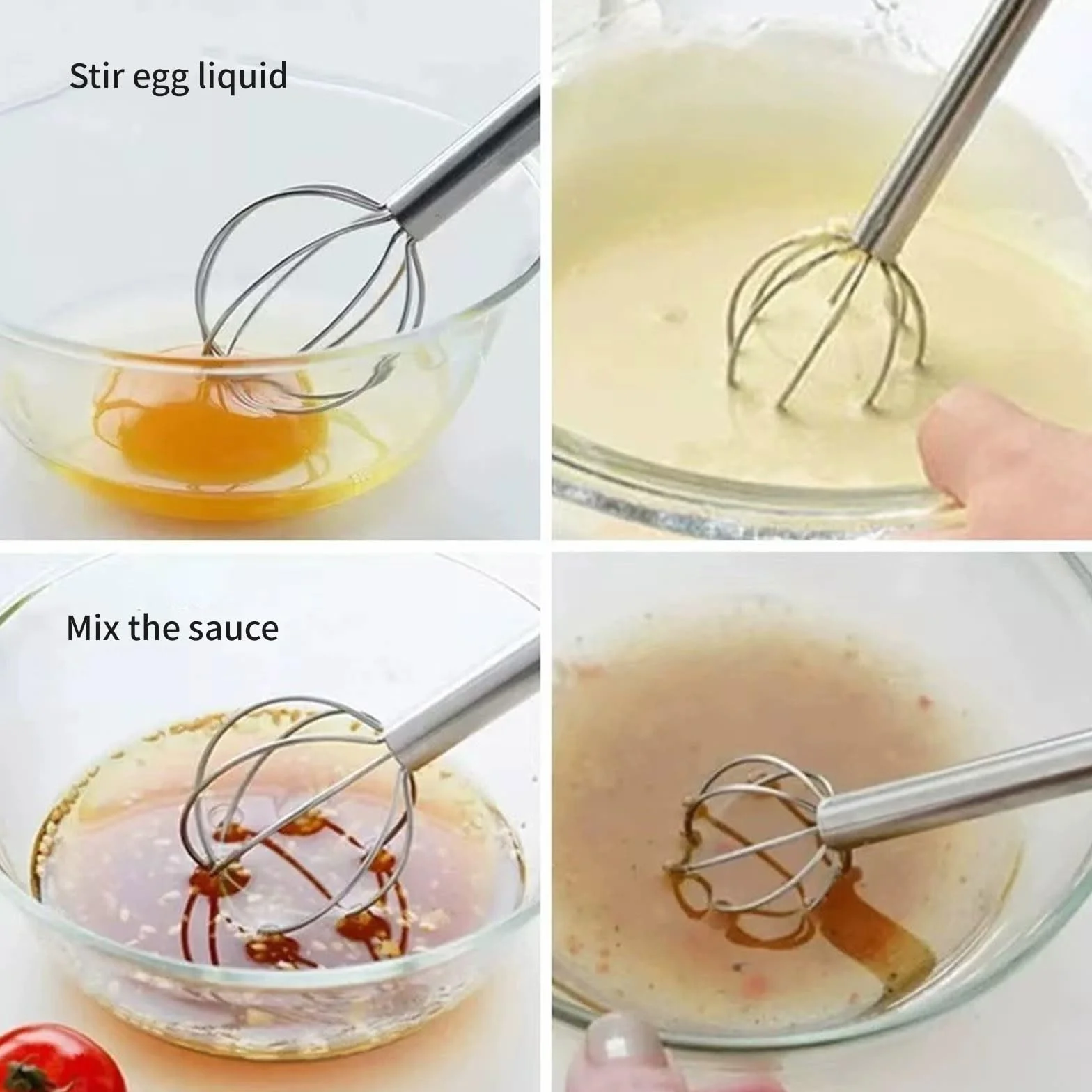 Mélangeur miso à tête en acier inoxydable, cuillère à mélanger