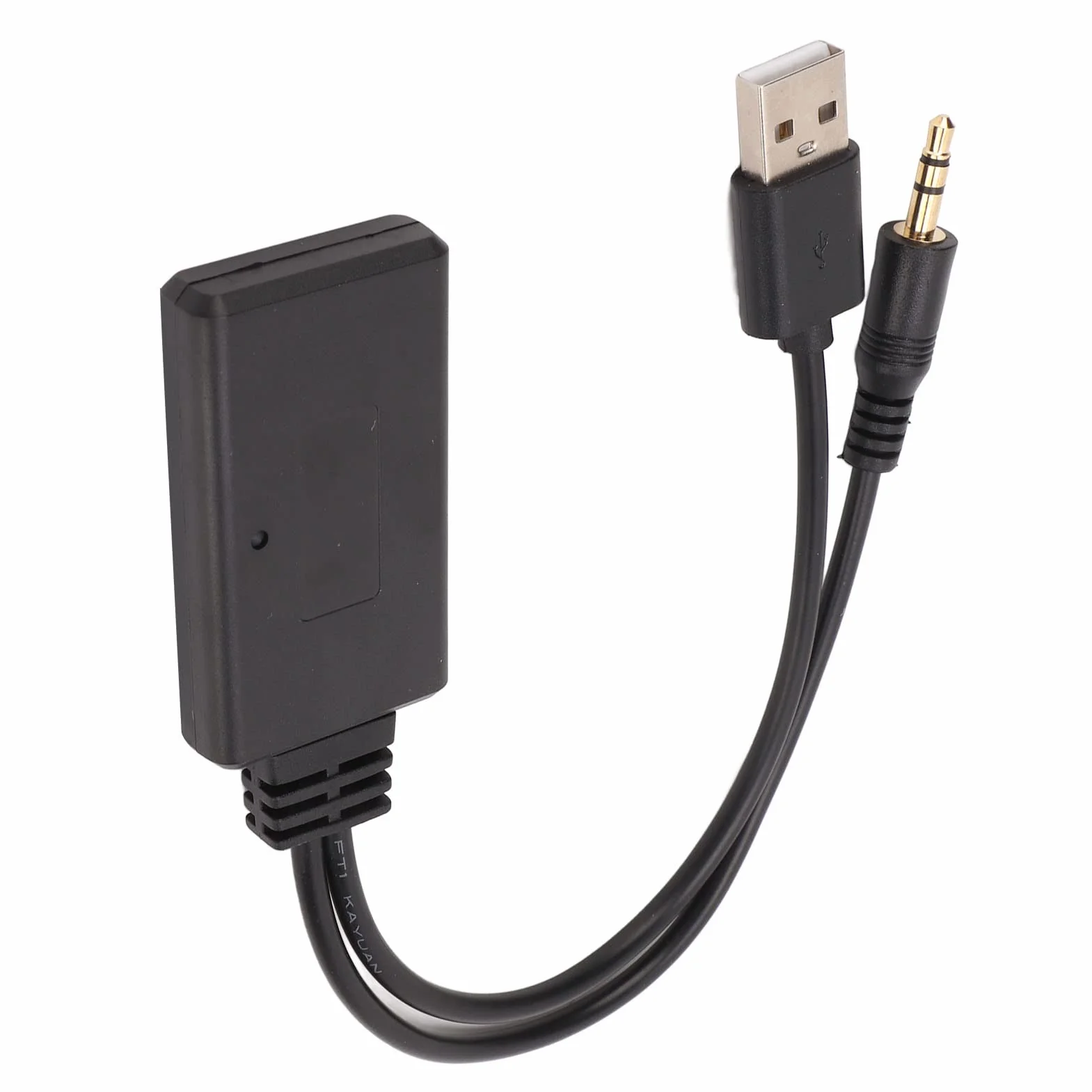 Yosoo Samochodowy sprzęt audio Bluetooth, uniwersalny odbiornik Bluetooth 5.0 samochodowy adapter audio stereo USB samochodowy kabel Aux