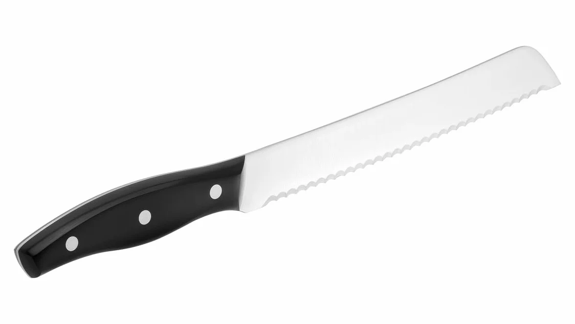 ZWILLING Couteau à Pain, Lame dentelée: 20 cm, Acier Inoxydable, Manche Noir, série Twin Pollux