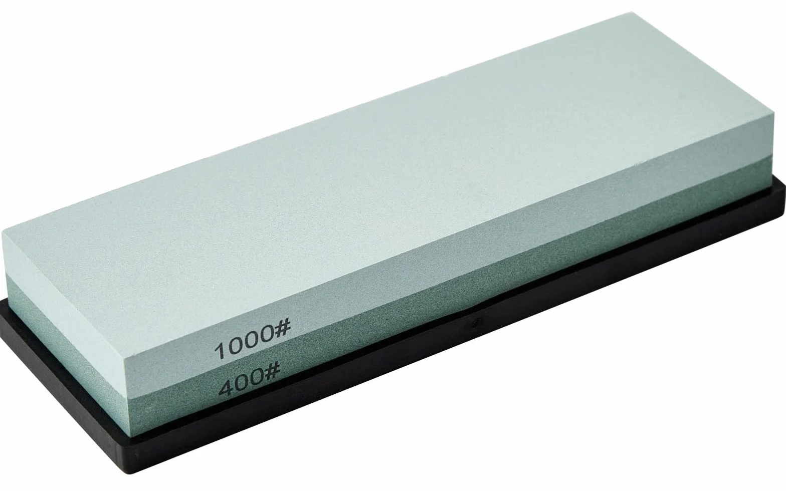 Pierre à aiguiser haut de gamme grain 400/1000, aiguiseur manuel double face avec base antidérapante pour couteaux de cuisine