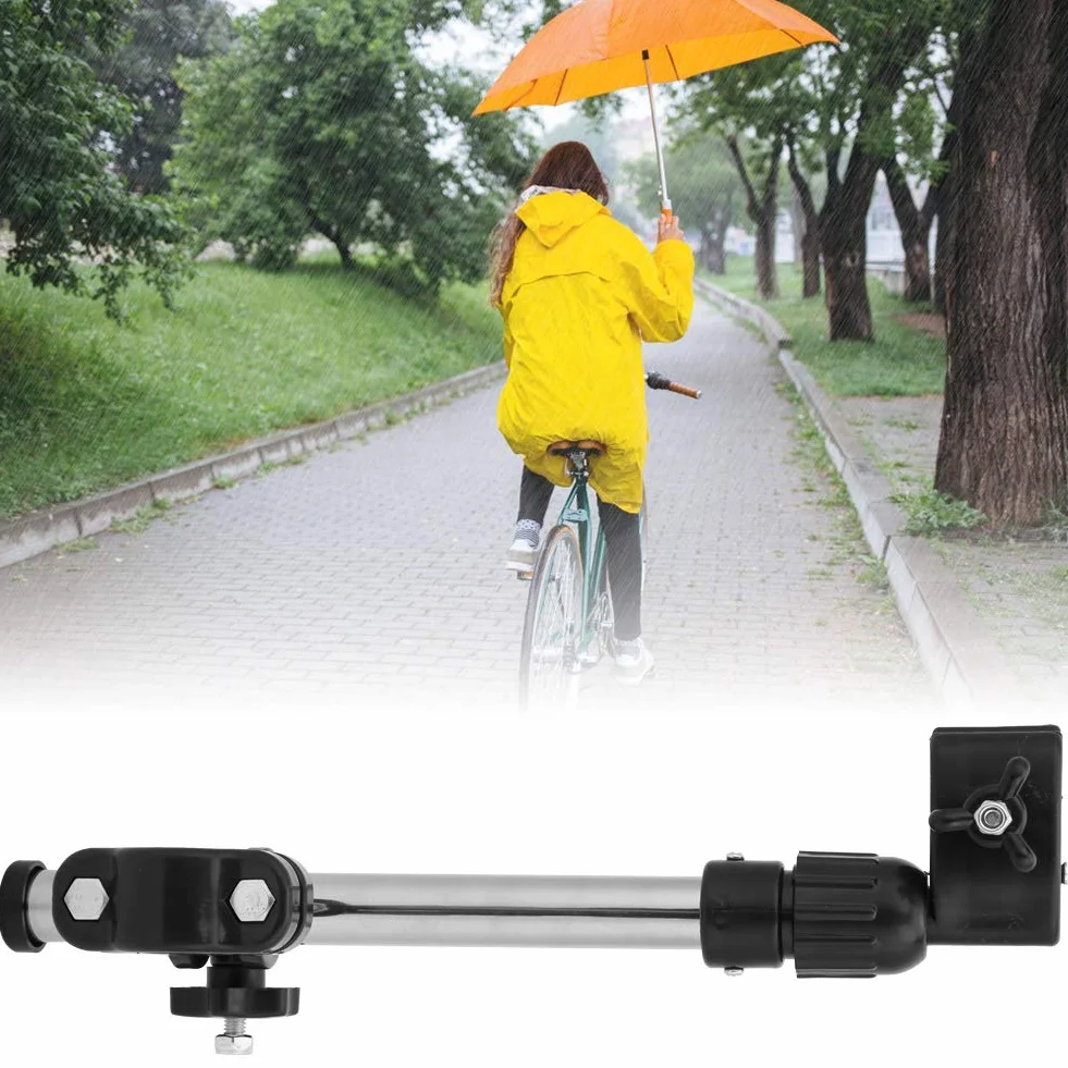 Fabater Porte-Parapluie Poussette Réglable 360° Support Parapluie Vélo Acier Inoxydable