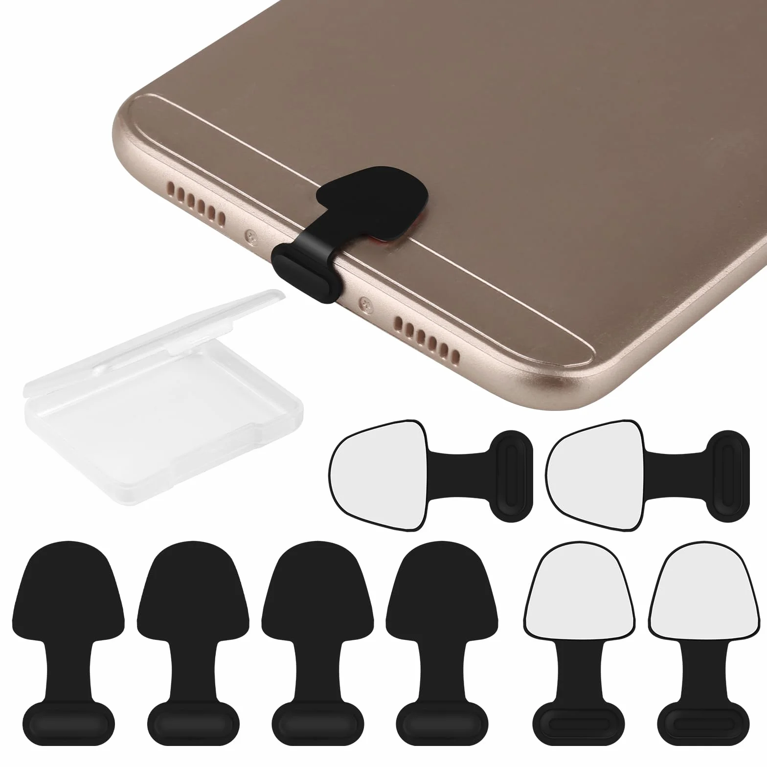 8 sztuk zatyczek C, silikoniczna osłona C, port ładowania USB C