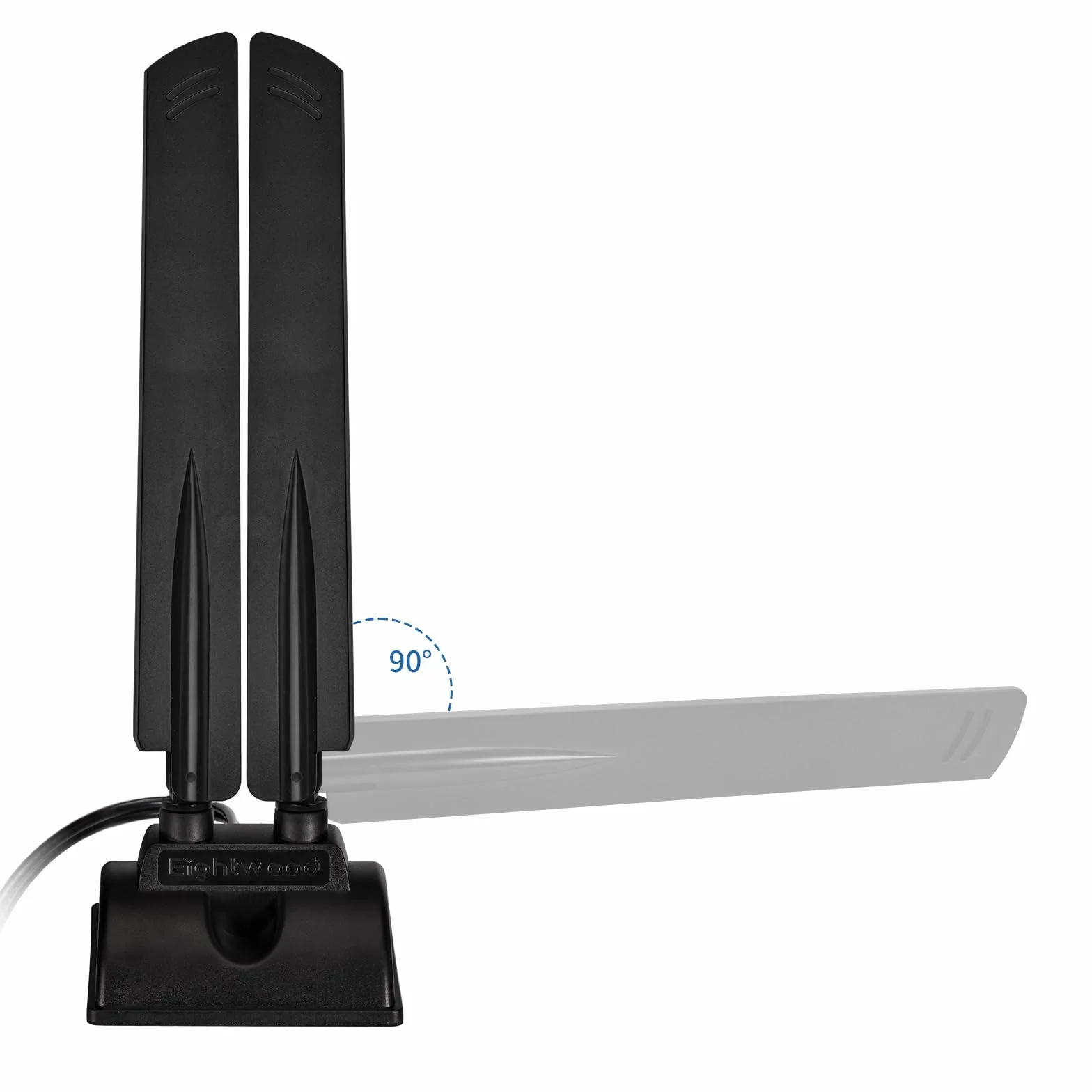 Eightwood Tri Band WiFi 6E Antena RP-SMA Antena WLAN Z magnesowym uchwytem z 200 cm przedłużaczem kabla do PC Bluetooth Płyta główna Router WiFi 6 Kamera Karta PCI