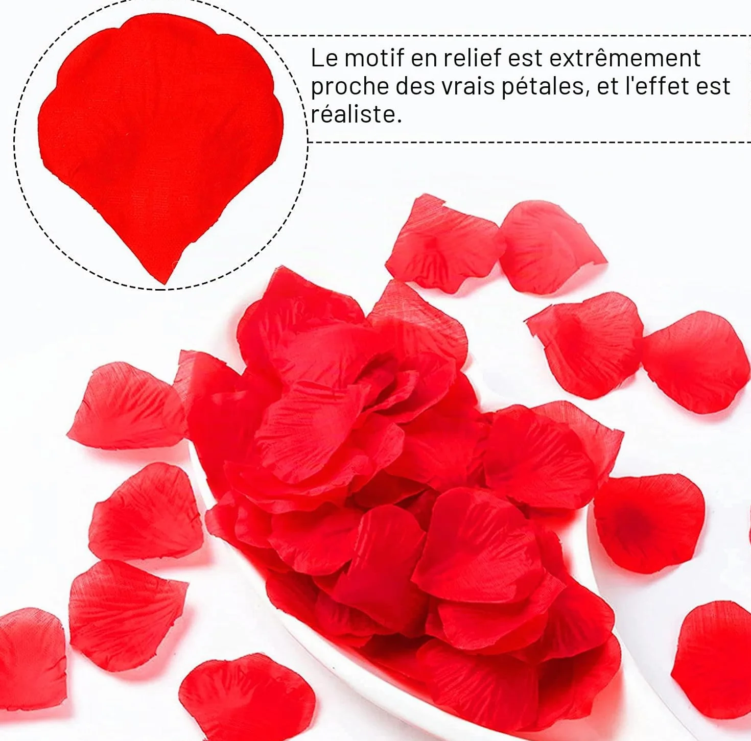 OWLKELA 5000 Pièces Pétales de Rouges Artificiels, Petale de Rose - Mariage