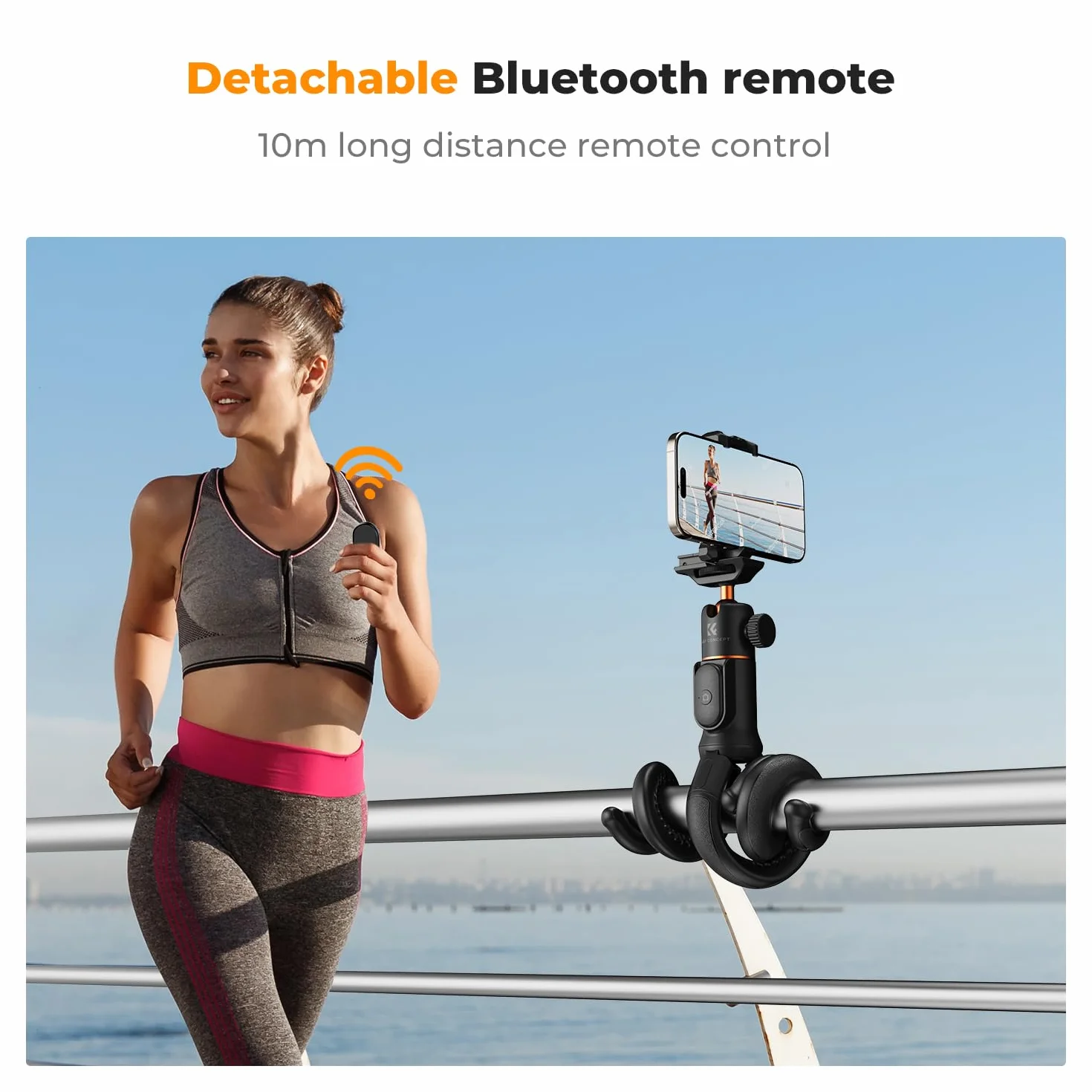 K&F Concept statyw do telefonu komórkowego, elastyczny statyw do smartfona i aparatu, MS29 wysuwany kijek do selfie, mini statyw z pilotem zdalnego sterowania, tripod z uchwytem na statyw, statyw