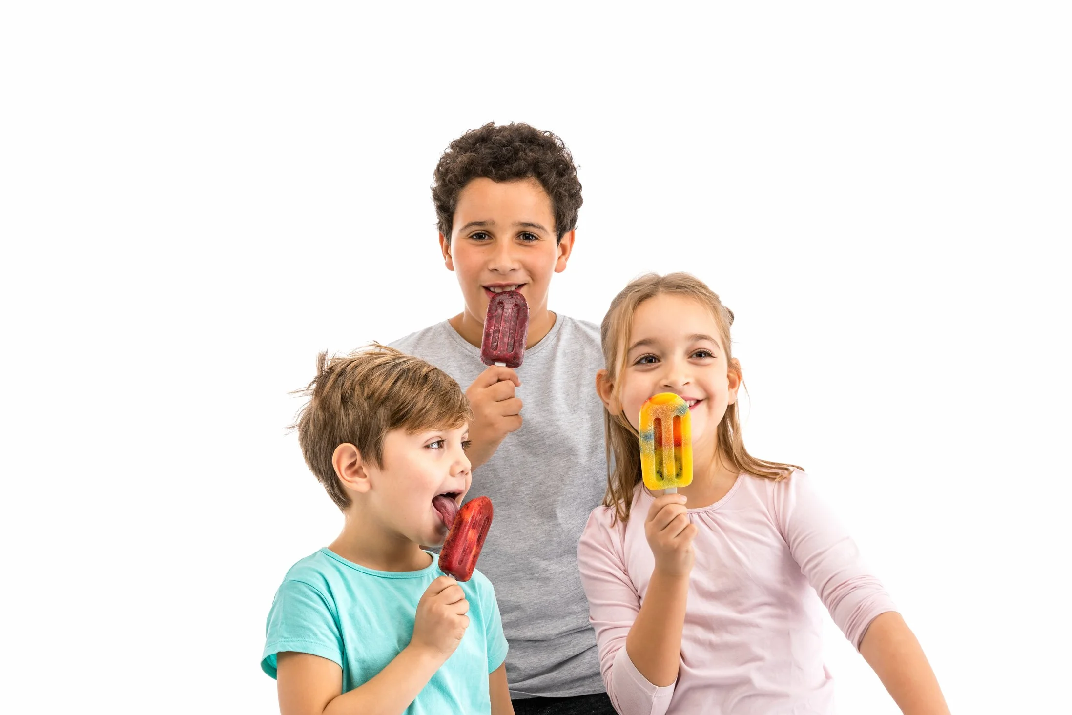Lékué Pack Moule à glace empilable Classique 16,5 cm 4 pièces Rouge/Jaune
