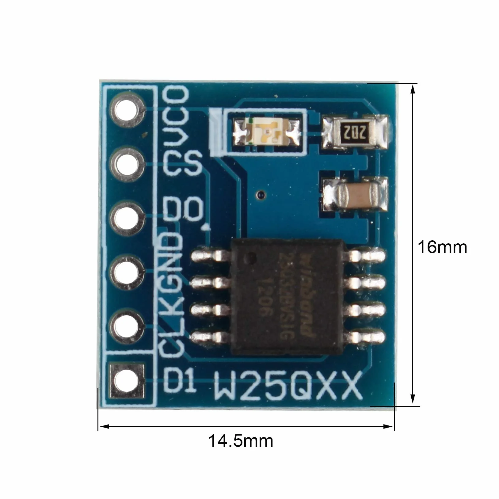 Lot de 2 modules de stockage Nor Flash W25Q32 32 Mbit Interface SPI pour STM32