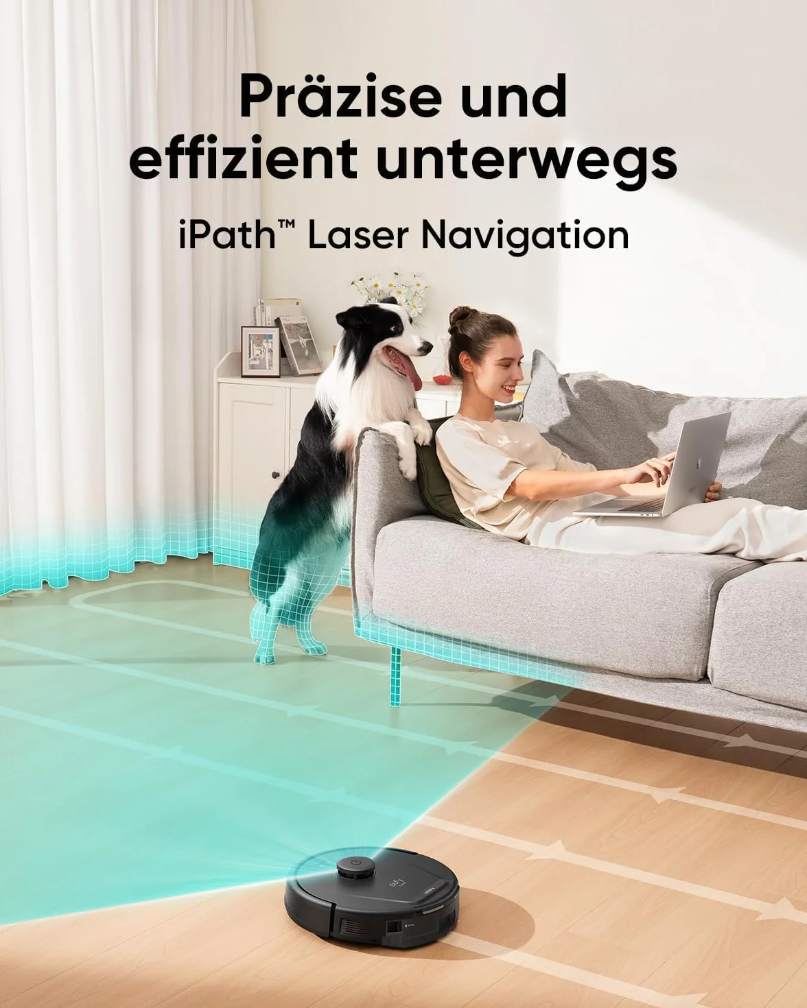 eufy Robot aspirateur L60 avec Station d'aspiration, Puissance d'aspiration de 5 000 Pa, Anti-enchevêtrement, Station d'aspiration 60 Jours sans Vide, Navigation Laser iPath(Reconditionné)