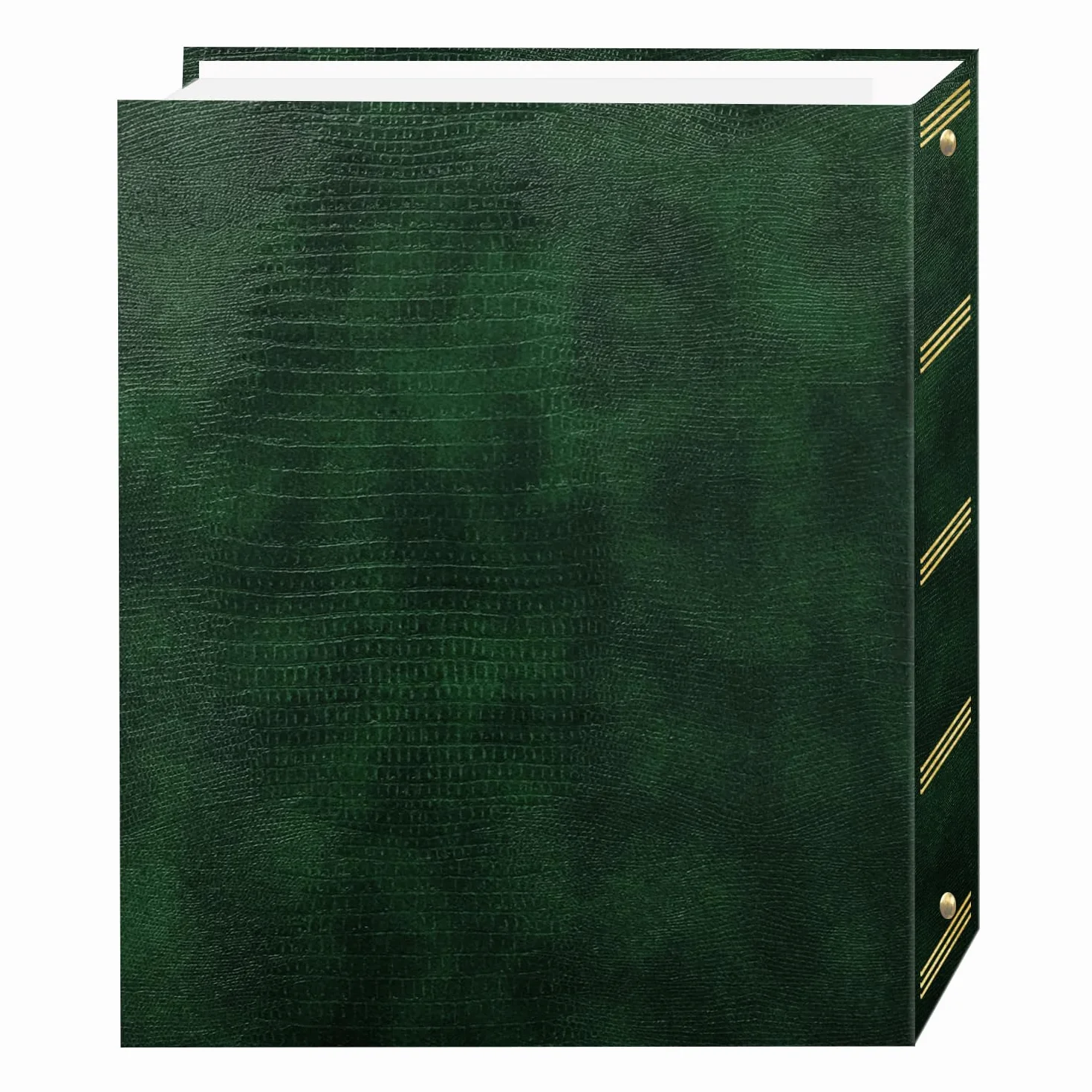 Album Photo magnétique à 3 Anneaux Auto-adhésif 100 Pages Vert Hunter Green