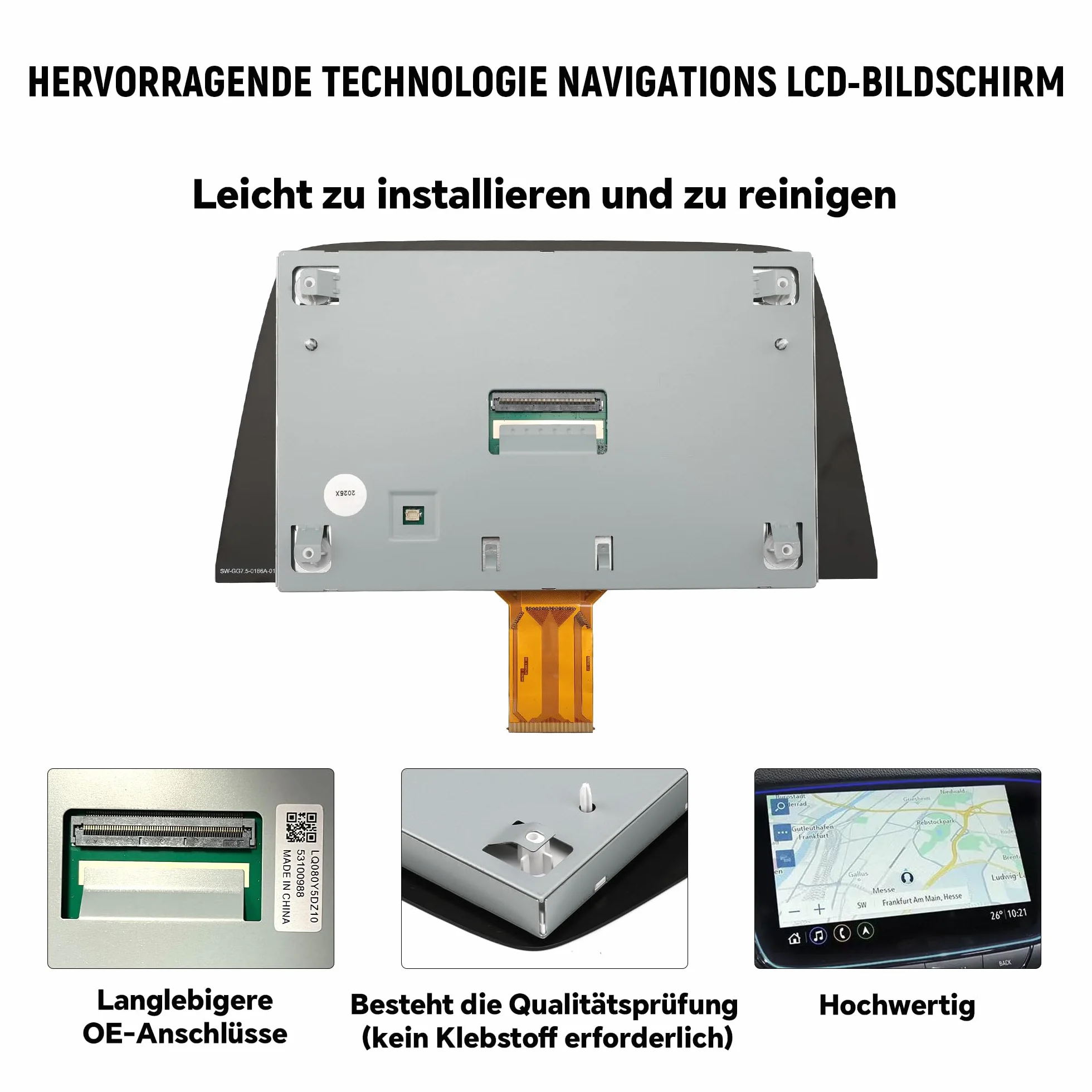 Wyświetlacz LCD ekran dotykowy do Opel Astra k Vauxhall Navi 900 monitor GPS nawigacja digitizer auto LQ080Y5DZ06 LQ080Y5DZ10 ekran