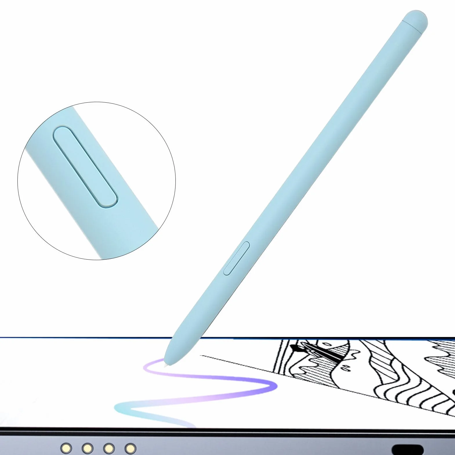 Rysik do tabletu Tab S6 Lite 10,4 cala SM P610, SM P615, zamiennik rysika Tab S6 Lite S Pen do tabletu Tab S6 Lite SM-P610 SM-P615, z 5 zapasowymi końcówkami (Niebieski)