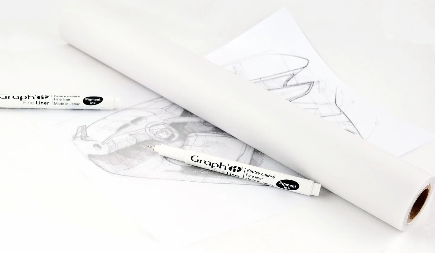 GRAPH’IT Rouleau de calque d’étude transparent 37,5cm x 20m 40g/m2 pour dessin technique