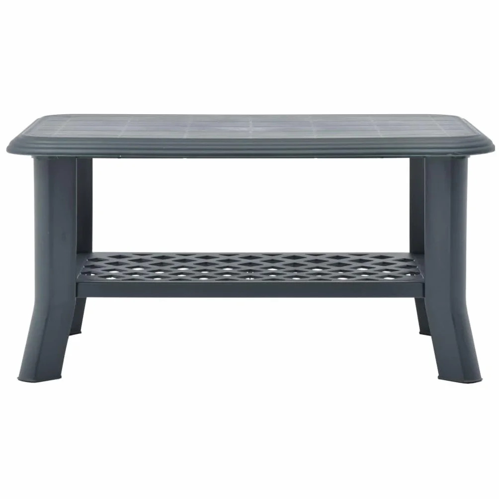 vidaXL Table Basse Table d'Appoint avec Une Etagère Table de Salon Bout de Canapé Table de Canapé Maison Intérieur Vert 90x60x46 cm Plastique