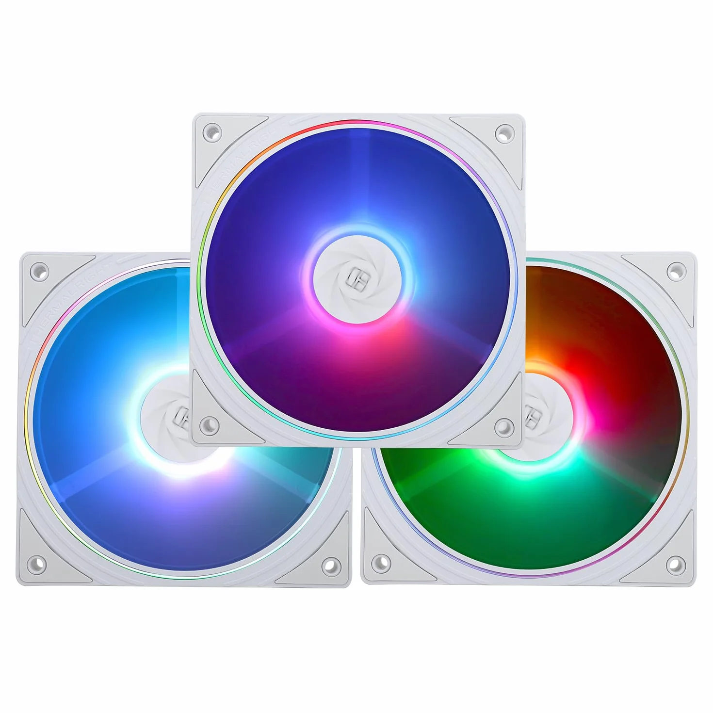 Thermalright TL-S12W-S CPU Fan 120 mm Case Fan ARGB, 4-stykowe złącze PWM, cichy wentylator komputerowy z łożyskiem S-FDB, do 1500 obr./min (3 sztuki)