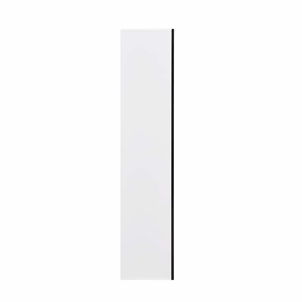 Panana Vitrine Lumières LED Meuble de Rangement avec Etagères sur Salon, Bureau, 55 x 35 x 166 cm (Noir+Blanc)