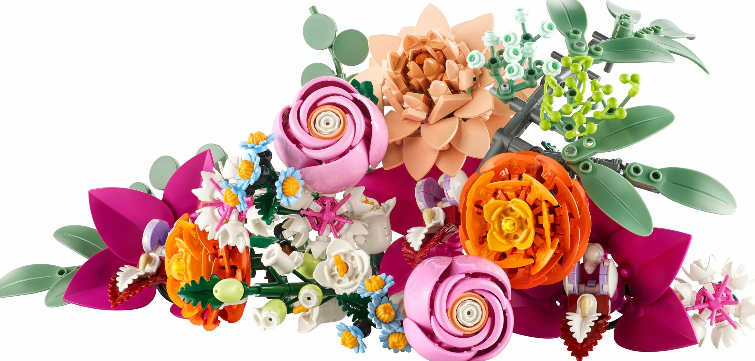 LEGO Botanicals 10342 Le Joli Bouquet de Fleurs Roses Set de Construction pour Adulte Plantes Artificielles Décoration Intérieure