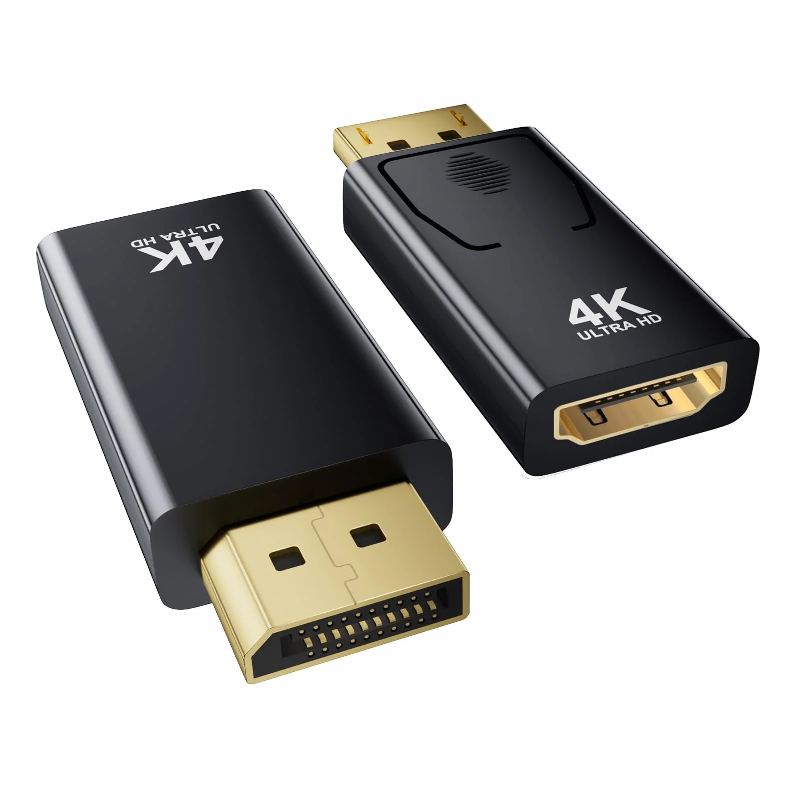 Lot de 2 Adaptateurs DisplayPort vers HDMI 4K@60Hz, Compatible Dell, HDTV, Moniteur