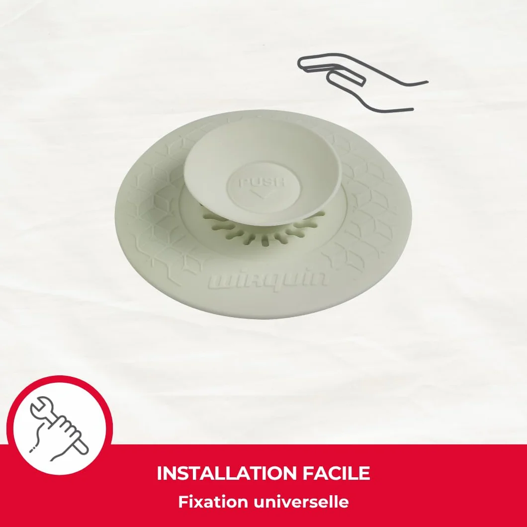 Wirquin Bouchon et filtre universel Uppy blanc pour évacuations évier lavabo baignoire