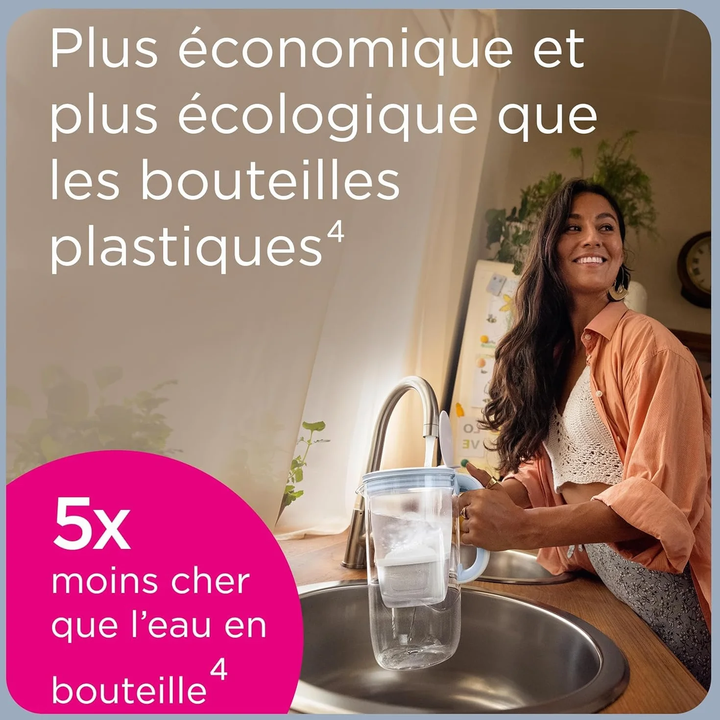 BRITA Carafe Filtrante Style XL Grise (3,6l) incl 1 cartouche filtrante eau robinet MAXTRA PRO All-in-1 réduit PFAS, calcaire, chlore, certaines impuretés et métaux