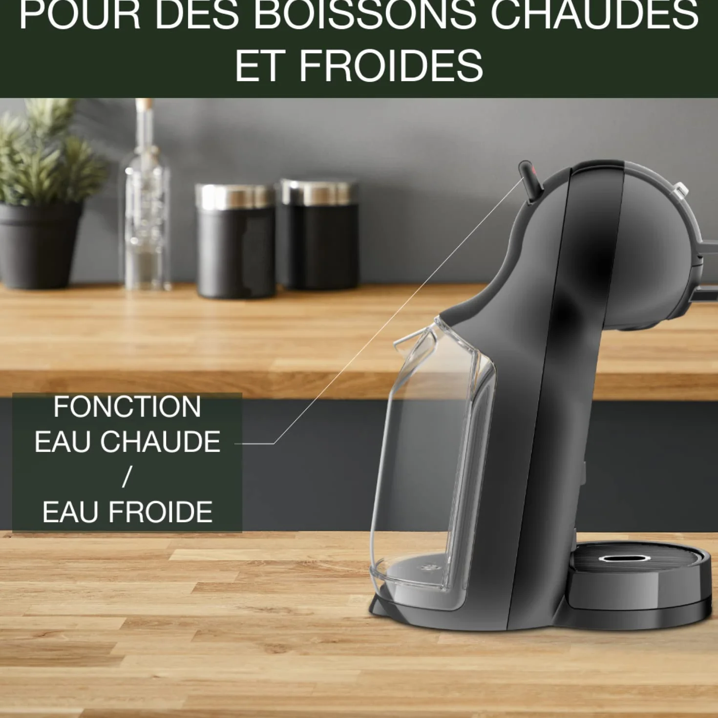 Krups Nescafé Dolce Gusto Mini Me Machine à café capsules multi-boissons 0.8 L 15 bars Noir/Anthracite