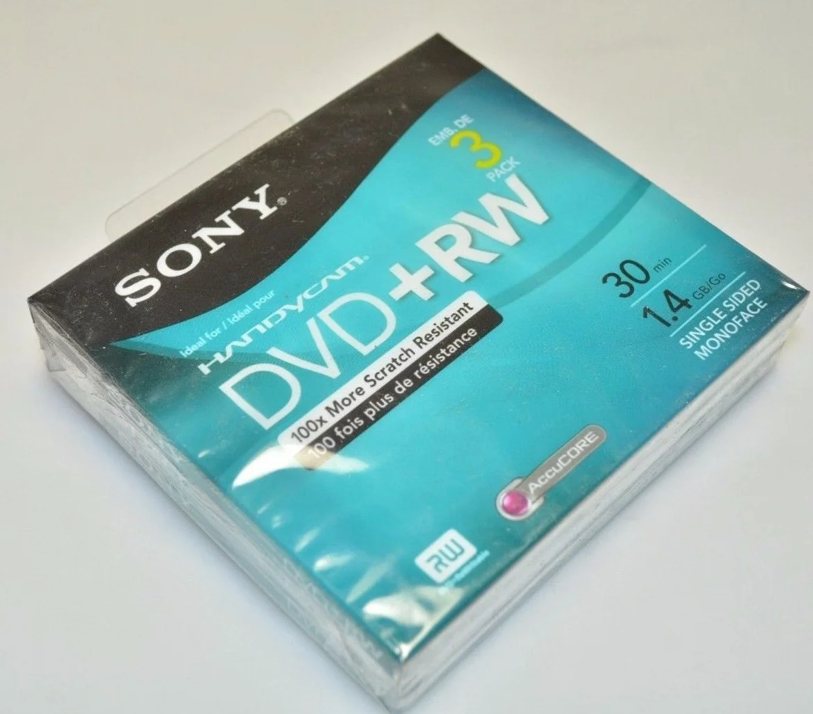 Sony DVD+RW Lot de 3 : 8 cm, 30 min, 1,4 Go