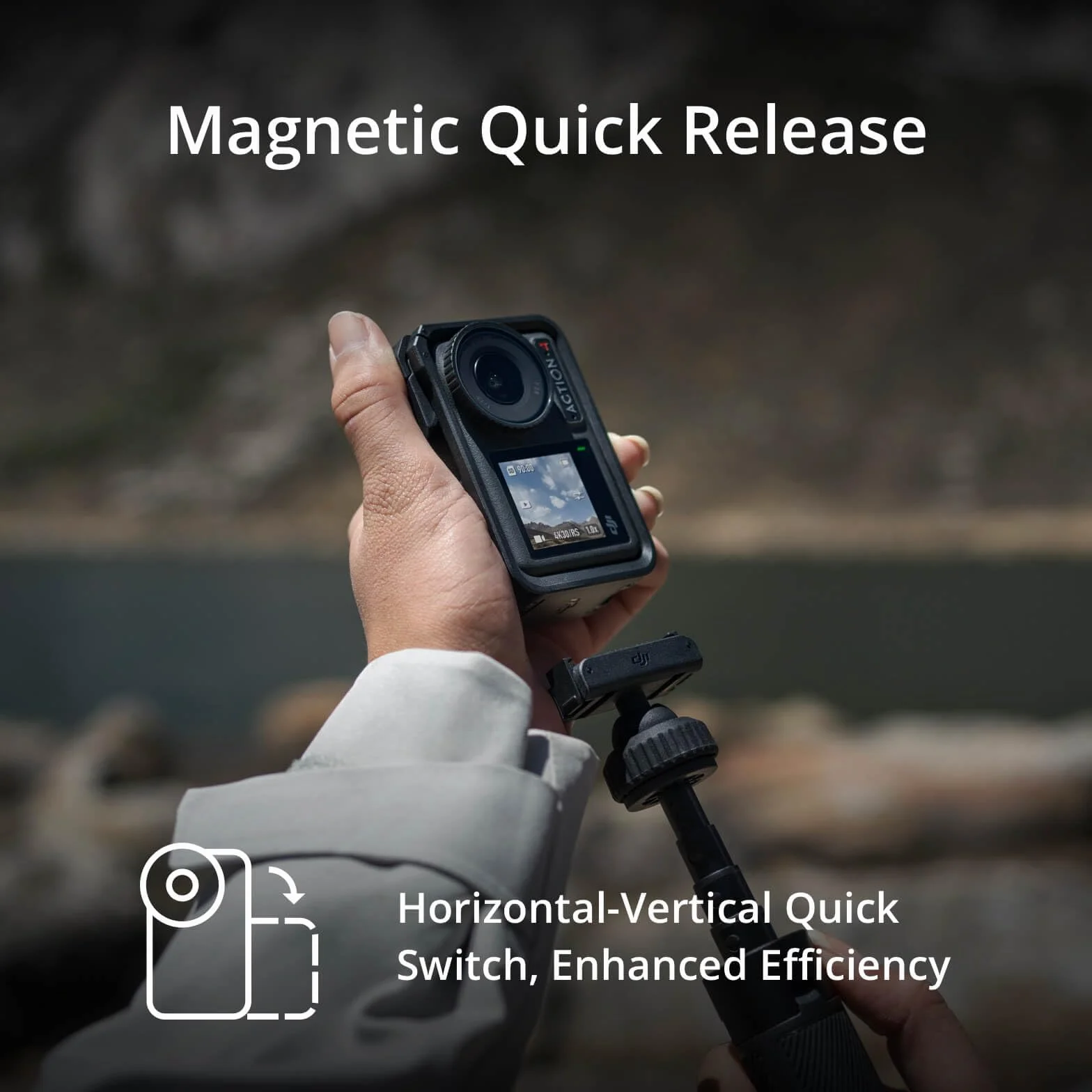 DJI Osmo Action 4 Standard Combo – wodoodporna kamera sportowa 4K/120 fps z czujnikem 1/1,3 cala, świetnym obrazowaniem w słabym świetle, 10-bitową głębią kolorów oraz akumulatorem 1770 mAh