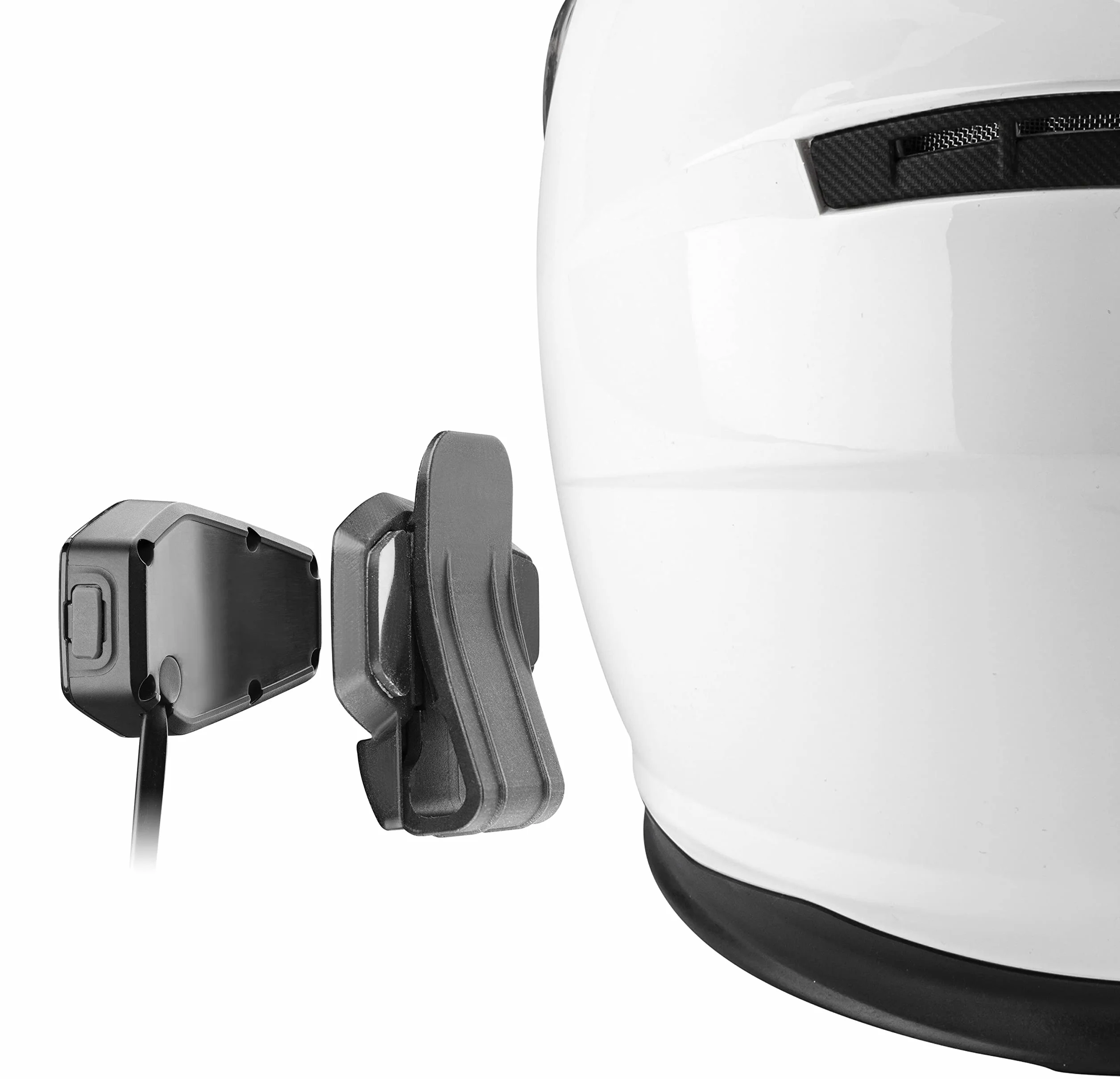 INTERPHONE Com3 | pojedynczy | Bluetooth 5.1 interkom motocyklowy Bluetooth 5.1 kask motocyklowy, słuchawki 32 mm, zastosowanie motocyklowe, odległość 500 m, autonomia 10 godzin, muzyka, GPS