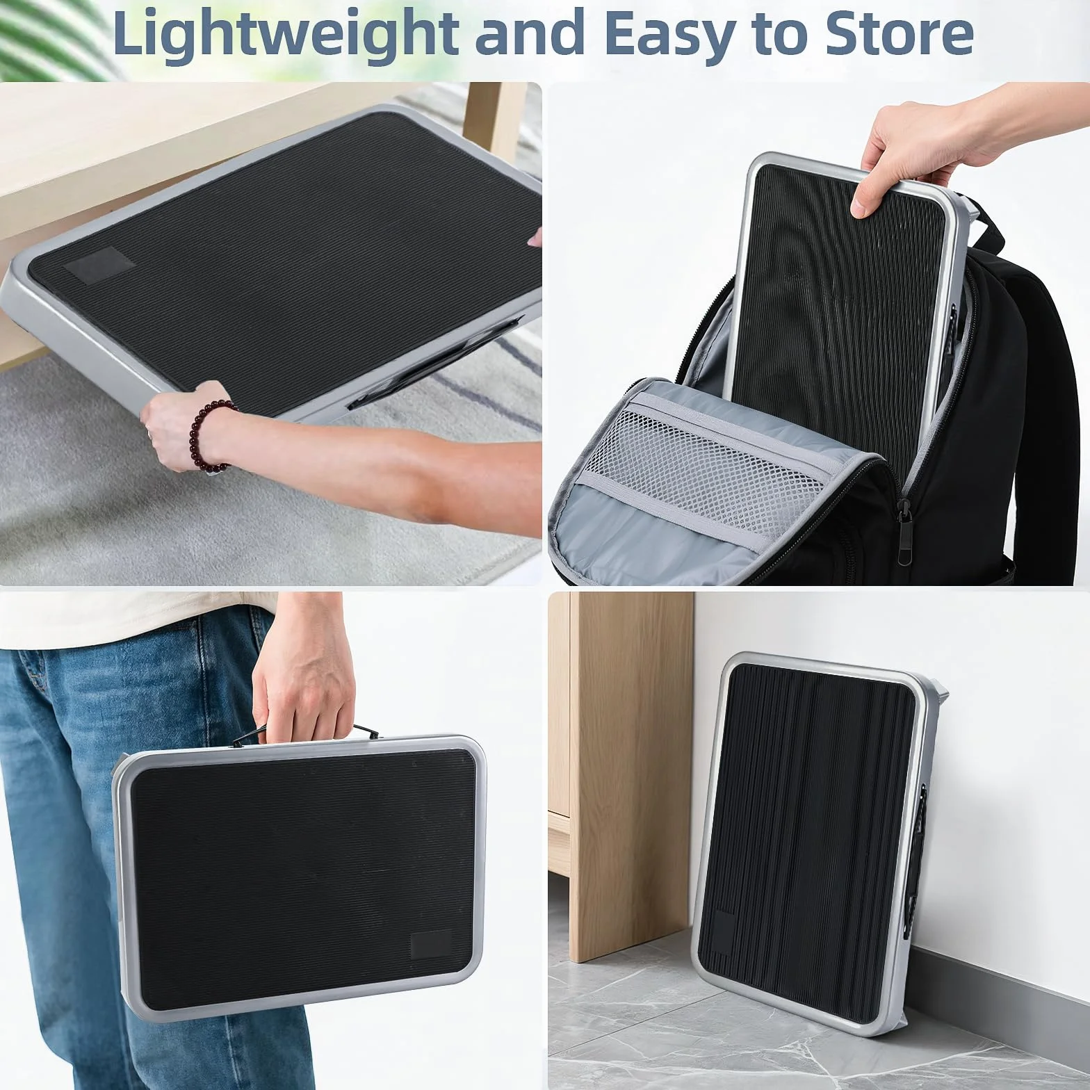 Marchepied Pliable à 3 Marches, Petit Escabeau Pliable Portable, Capacité 150 kg, Tabouret Pliant Antidérapant Enfant, Tabouret Pliant Portable pour Cuisine, Salles de Bains, Maison, Camping Car