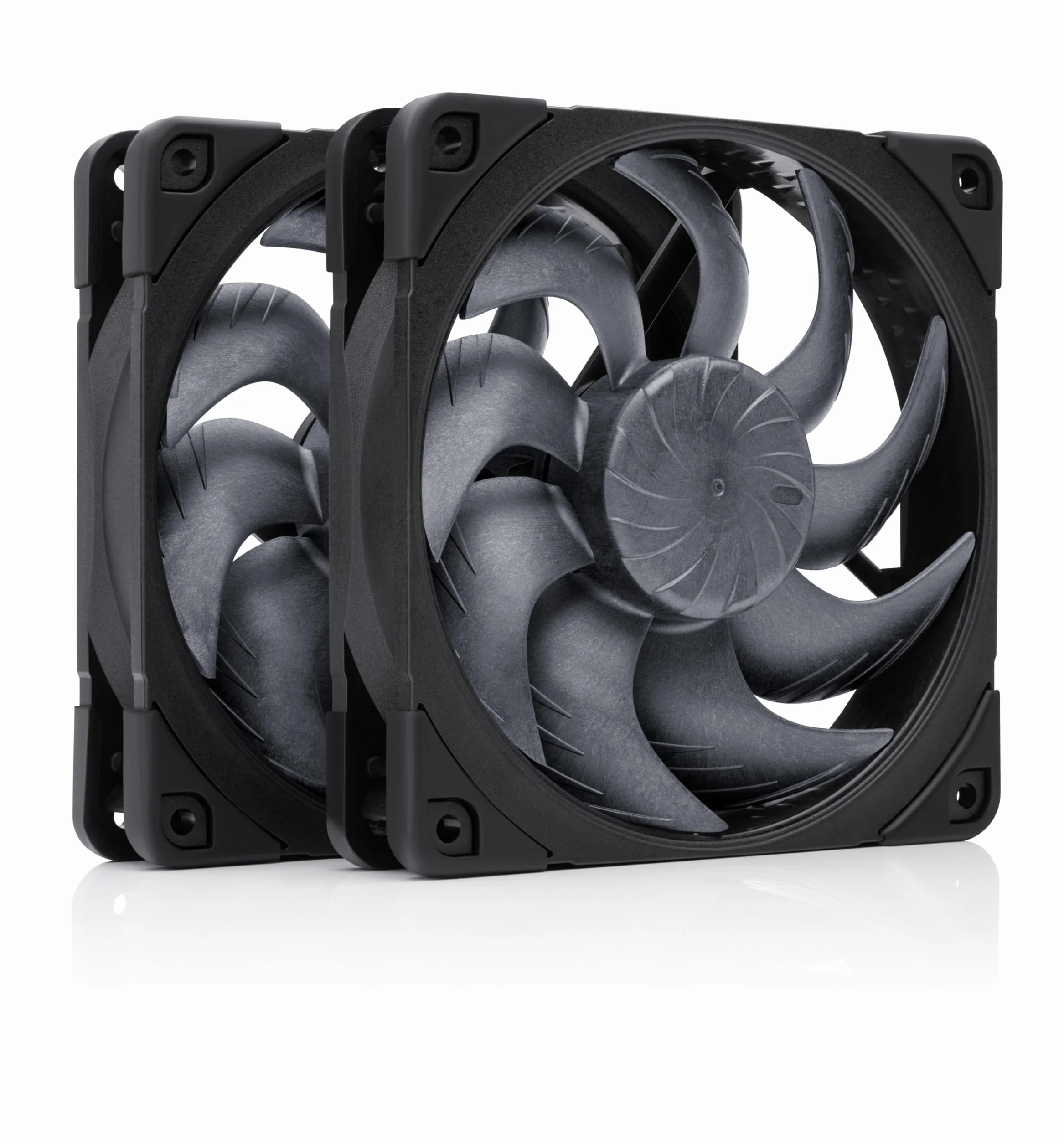 Noctua NF-A12x25 G2 PWM Sx2-PP chromax.black, Dwuwentylatorowy Zestaw do Stosowania w Układzie Sąsiadującym oraz Push-Pull (Czarny)