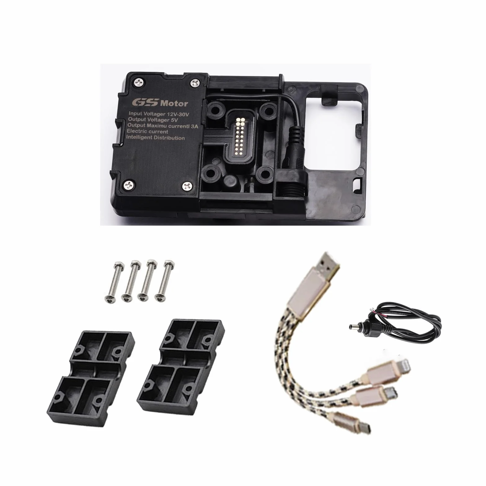 Uchwyt do telefonu komórkowego dla bmw gs, akcesoria motocyklowe gps, z podwójnym USB dla BMW R1200GS LC&Adventure S1000XR/RS F700GS/800GS R1200RS R1200ADV