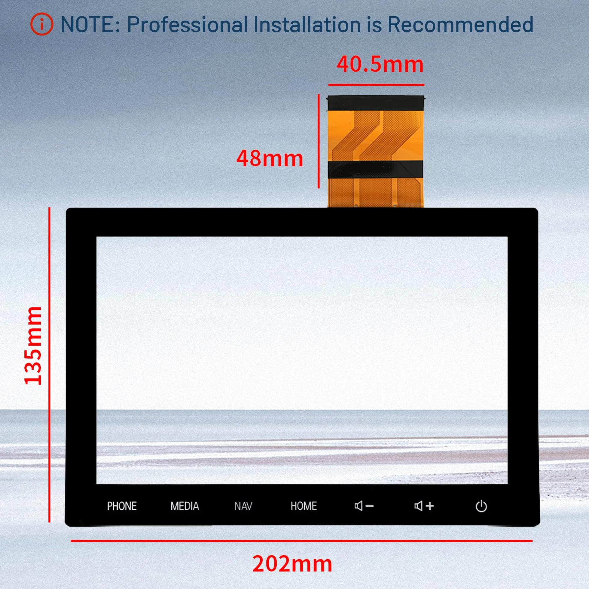 8-calowy ekran dotykowy szklany Digitizer do Mitsubishi Outlander 2019 2020 2021 2022 radio samochodowe NAV klucz monitor LCD 2019-2022 (bez LCD)