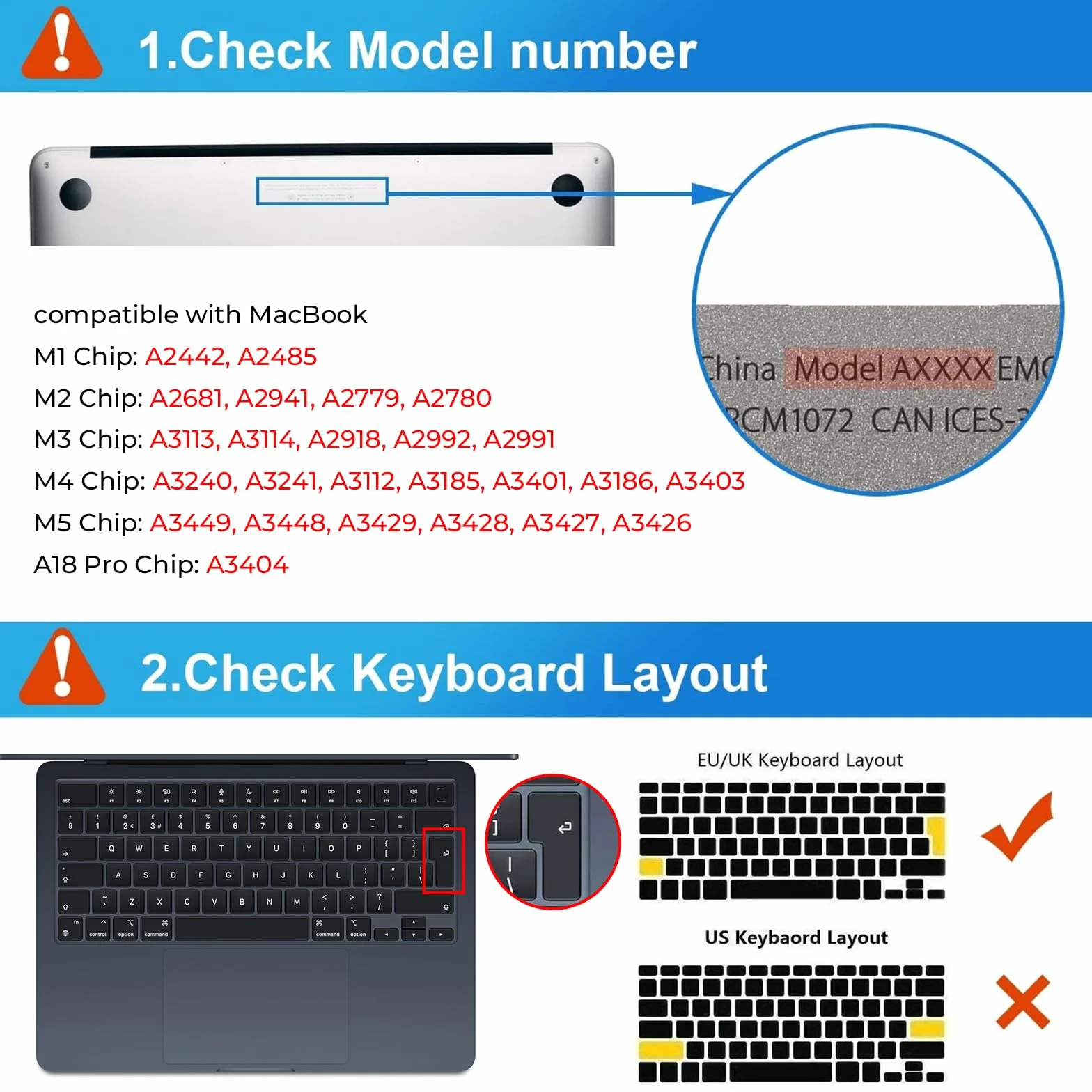 Protection Clavier Compatible MacBook Air M5 M4 M3 M2 13.6" 15" 2026-2022 MacBook Pro M5-M1 Pro/Max 14" 16" 2026-2021 TPU Clair
