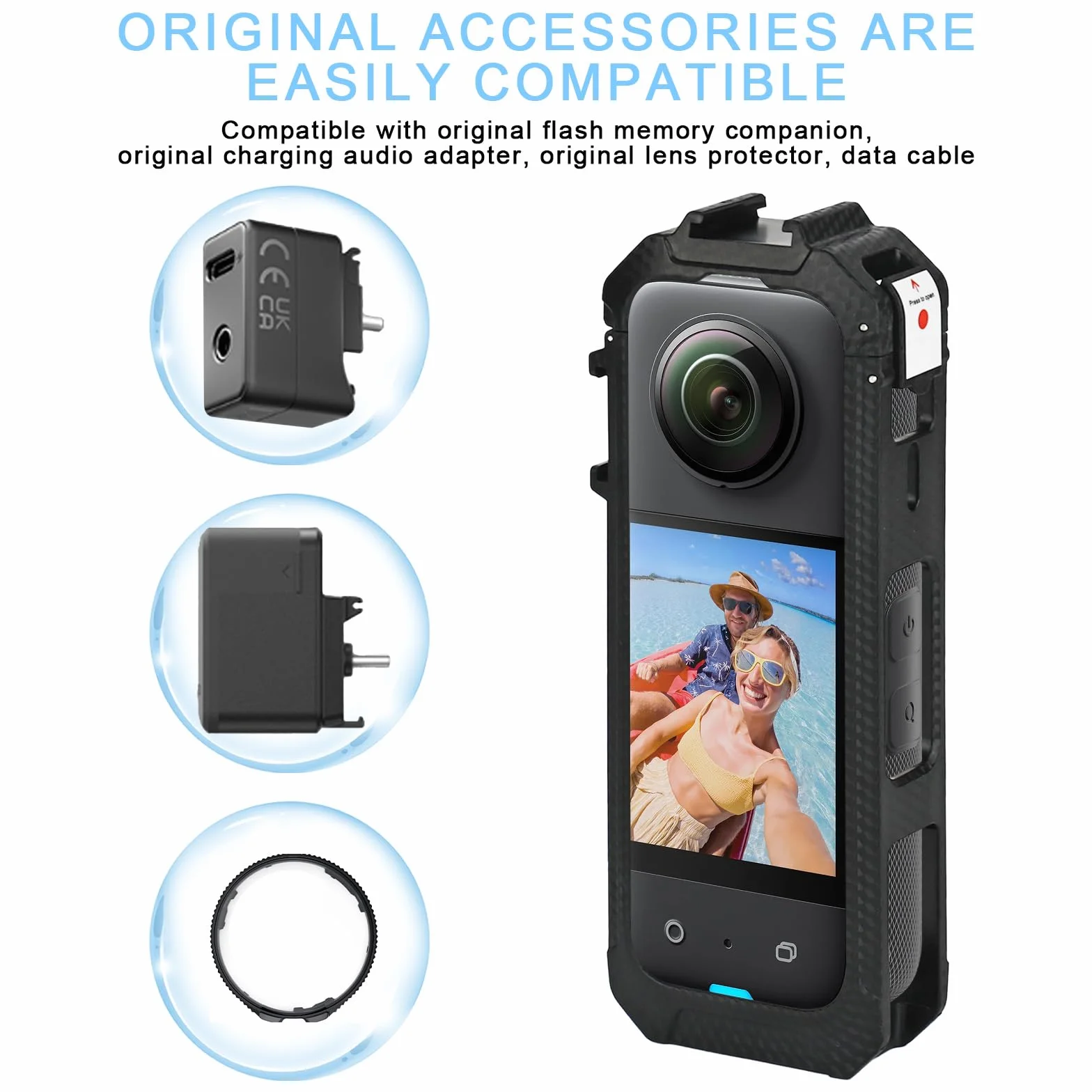 Ramka ochronna do Insta360 X5, szybkie zwalnianie magnetycznej klatki aparatu, odporna na zarysowania plastikowa obudowa do kamery sportowej Insta 360x5 akcesoria