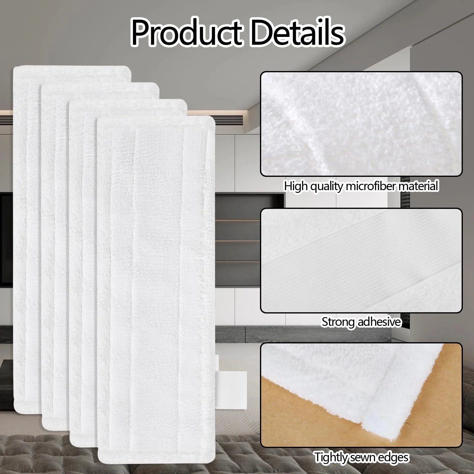 Lingette Microfibre Karcher Easyfix SC2 SC3 SC4 SC5 Chiffons Serpillères Bonnettes 4pcs