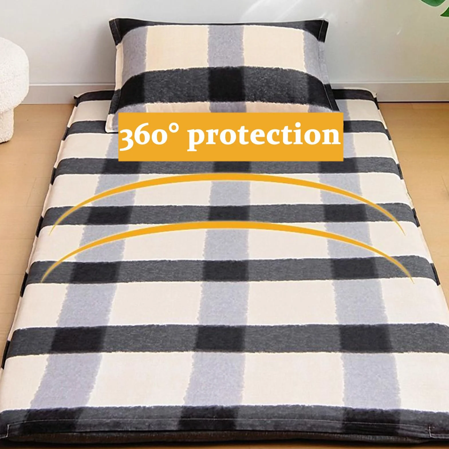 Housse de Futon Japonaise en Coton Lavable avec Fermeture Éclair, Amovible, 90x200cm