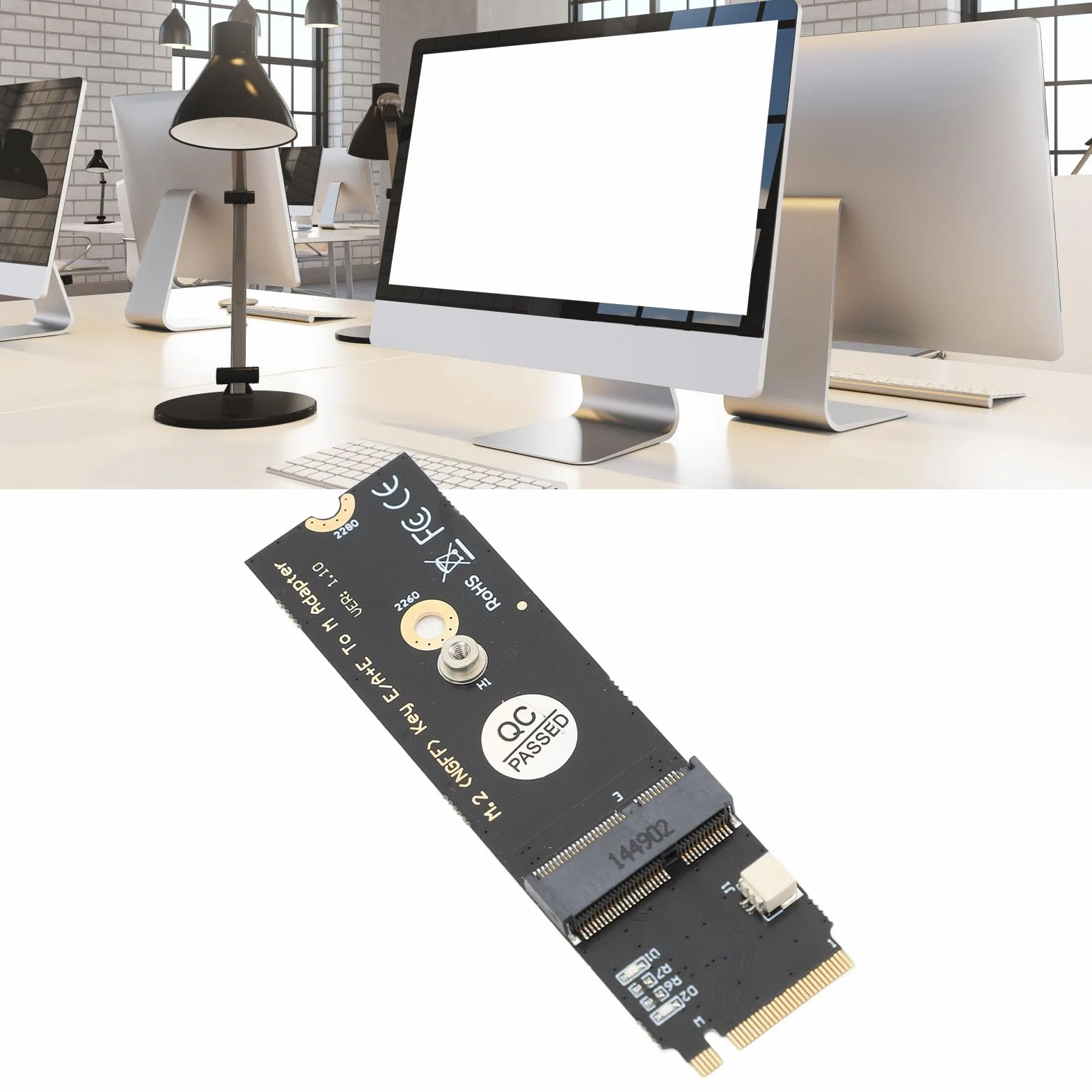 Karta M.2 NGFF A E Key WiFi Bluetooth 4.2 do Adaptera M.2 Key M SSD, Bezprzewodowa Karta WiFi NGFF A/E-Key do Adaptera M.2 NGFF Key-M NVME SSD do AX200/AX201/AX210