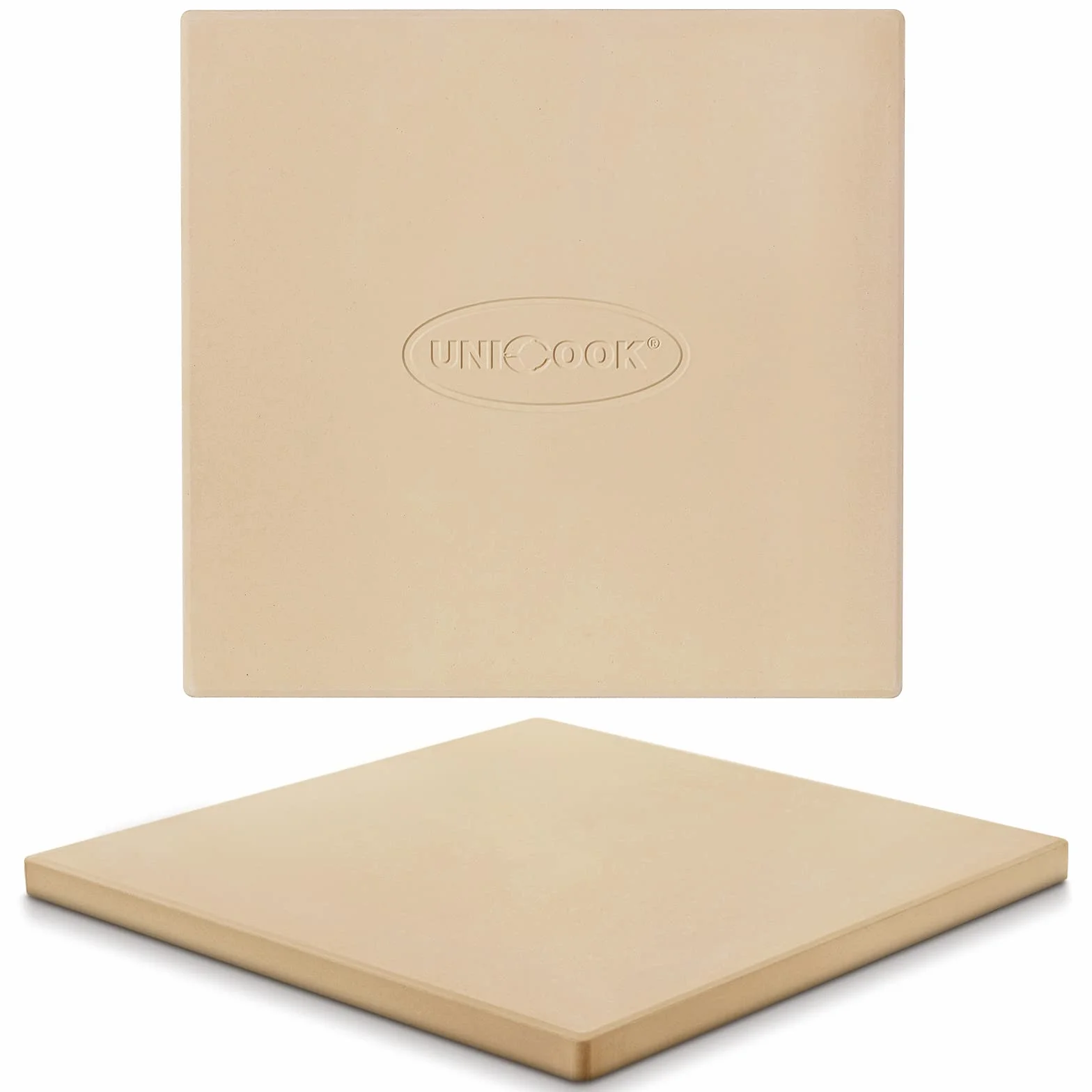 Unicook Pierre À Pizza Carrée 30,5 Cm, Pierre De Cuisson En Céramique Robuste Pour Four, Barbecue Et Gril, Idéale Pour Faire Des Pizzas À Croûte Croustillante, Du Pain, Des Biscuits Et Plus Encore