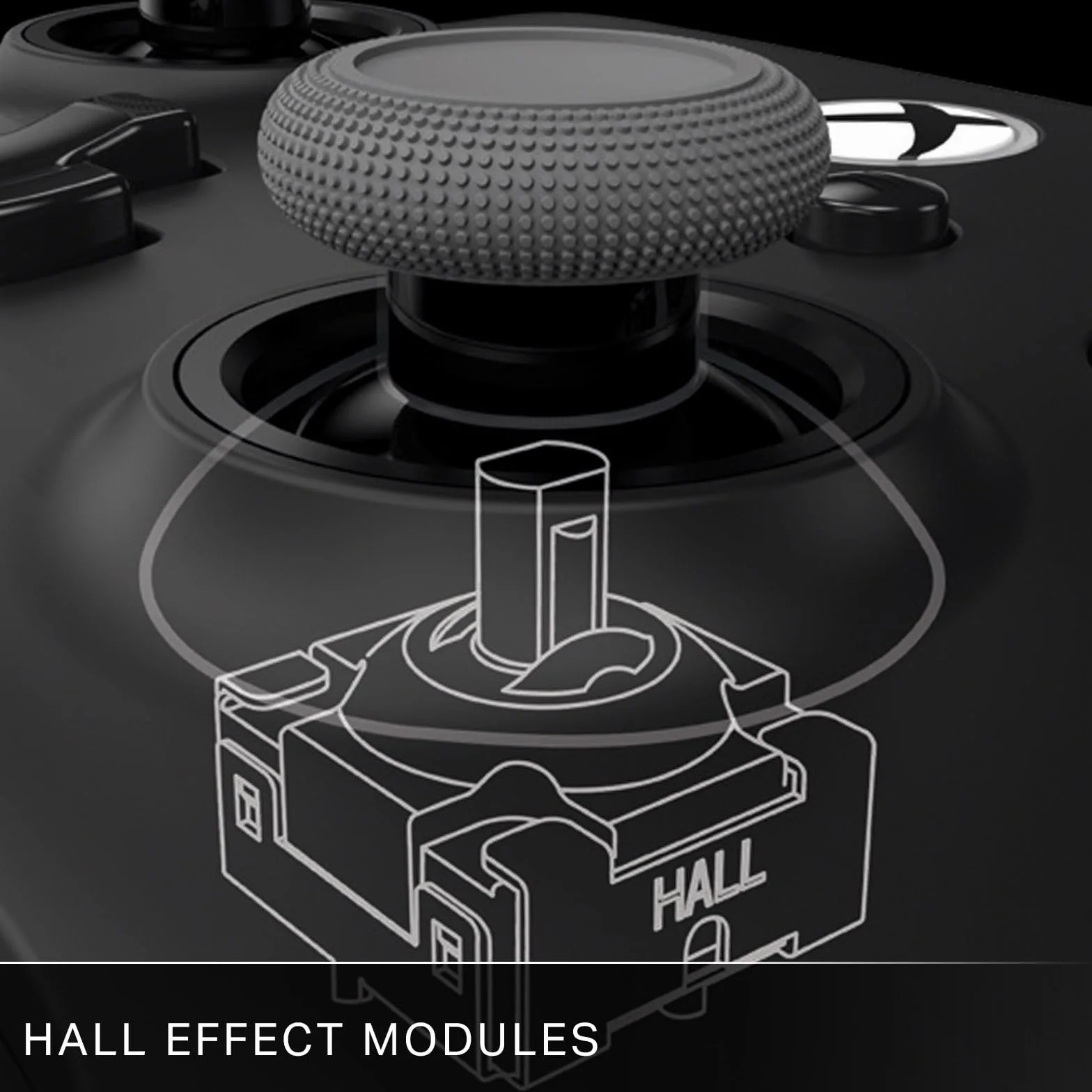 Manette filaire PowerA Advantage Plus Xbox Series X|S Noir - Joysticks réglables effet Hall boutons mappables
