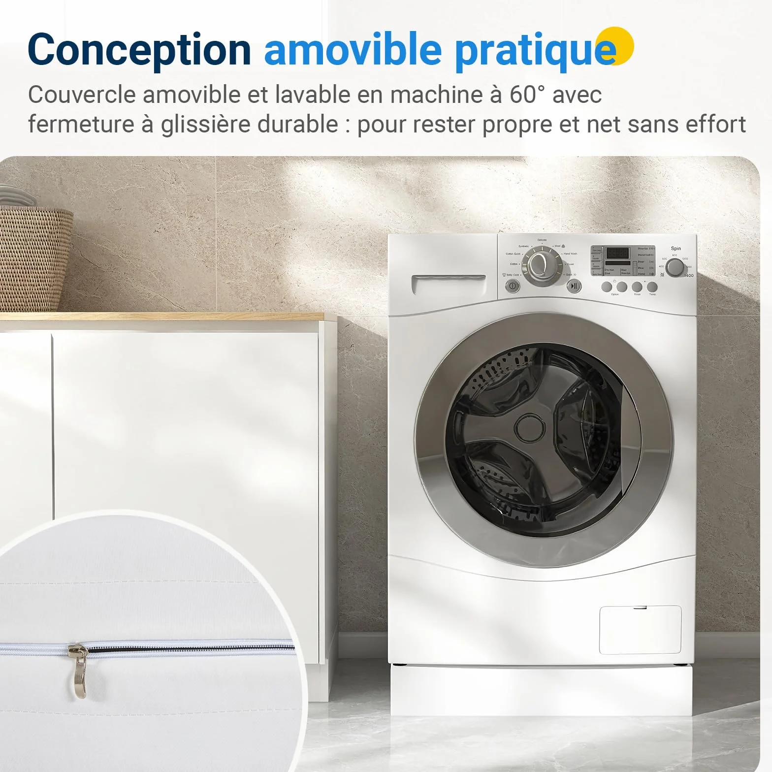 Avenco Matelas 90x190, Hauteur 16 cm, Matelas en Mousse en Fibre de Bambou, 7 Zones de Confort, Deux Faces Utilisable, Degré de Dureté H3 et H4, Matelas avec Housse Amovibl, Certifié Oeko-Tex