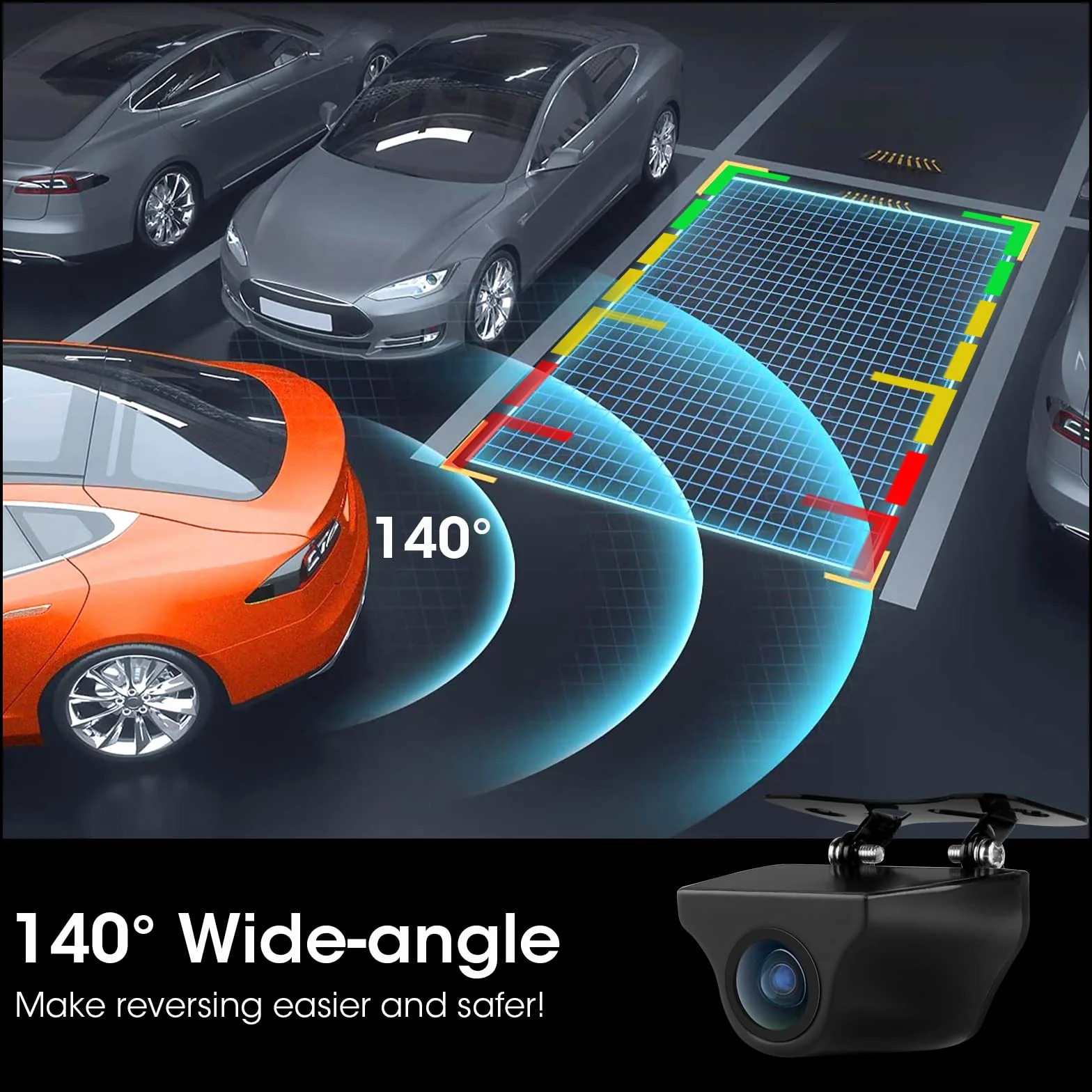 1080p Tylna kamera do lusterka Dash CAM IP68 wodoodporna