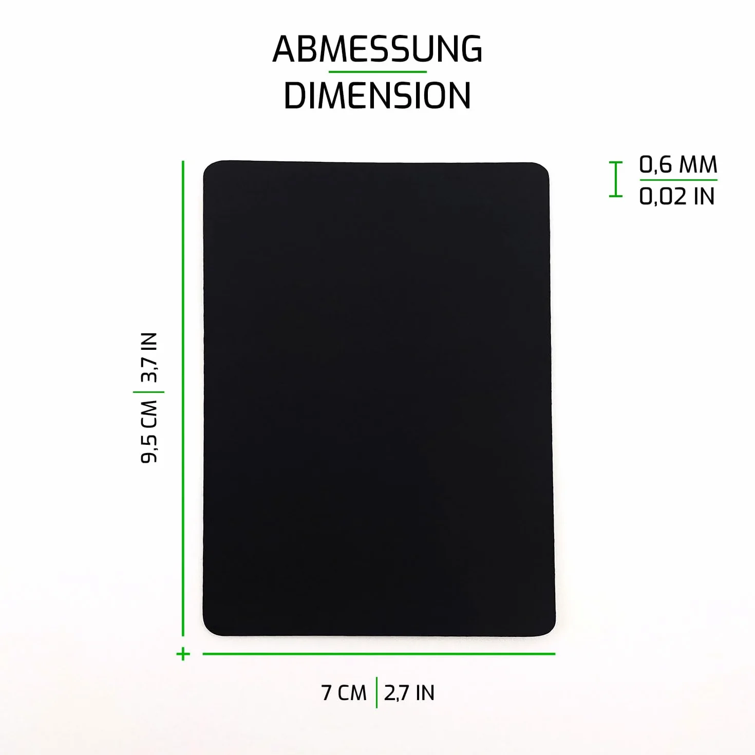SensoryBoost Podkładki samoprzylepne DIY – 4 sztuki – antypoślizgowe naklejki, pochłaniające pot, samoprzylepne i bardzo cienkie (0,5 mm) rozmiar: 95 x 70 mm, akcesoria do myszy, klawiatury, smartfona