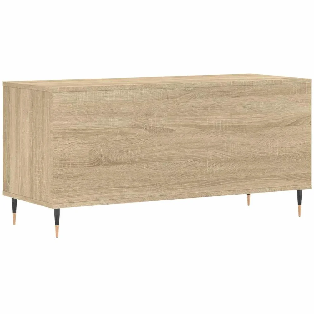 vidaXL Armoire à Disques, Support de Tourne-Disque, Armoire Latérale avec Rangement, Buffet de Salon, Moderne, Chêne Sonoma Bois d'Ingénierie