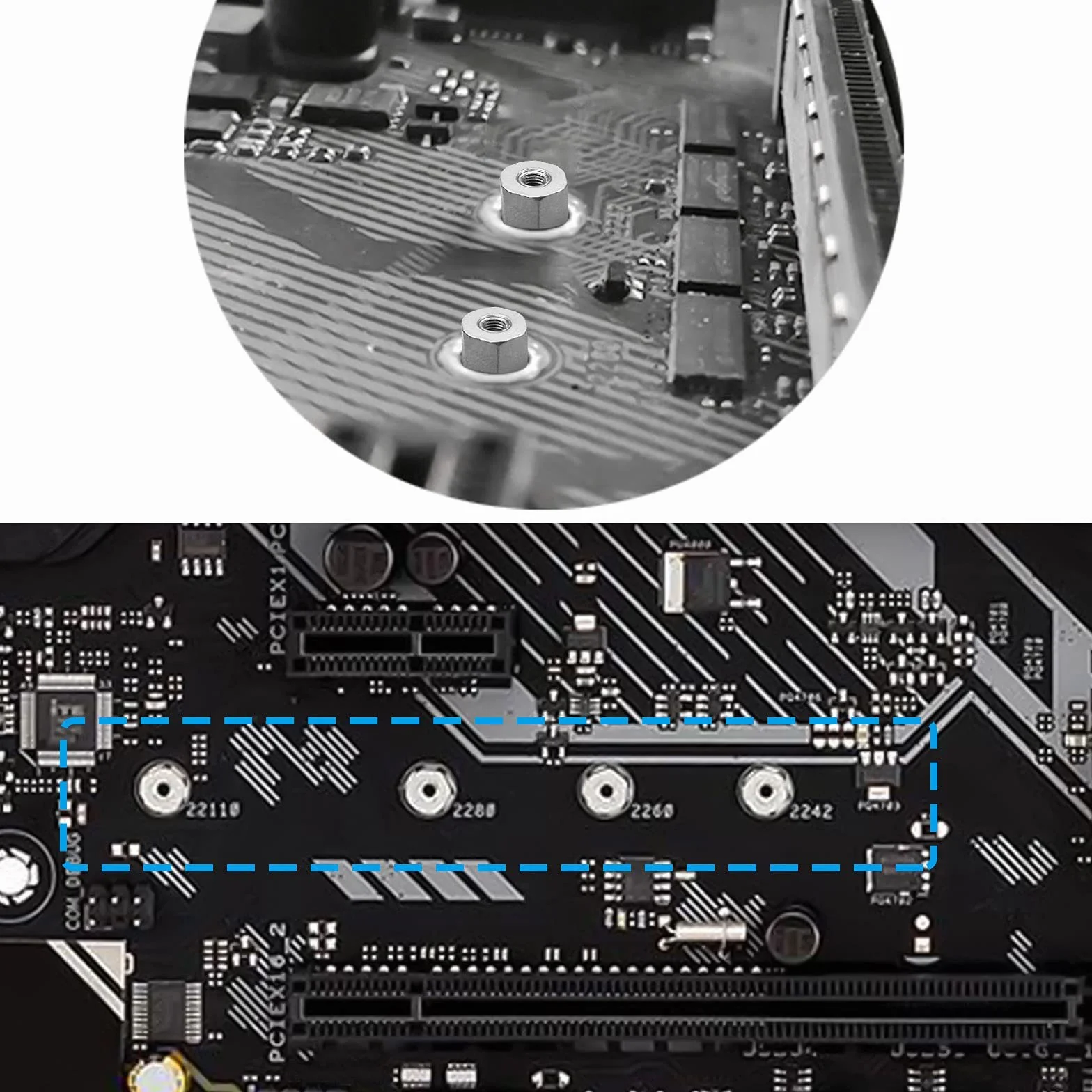 32 szt. Zestaw śrub PC do M.2 NVMe SSD śruby montażowe do płyty głównej MSI ASUS lub Gigabyte
