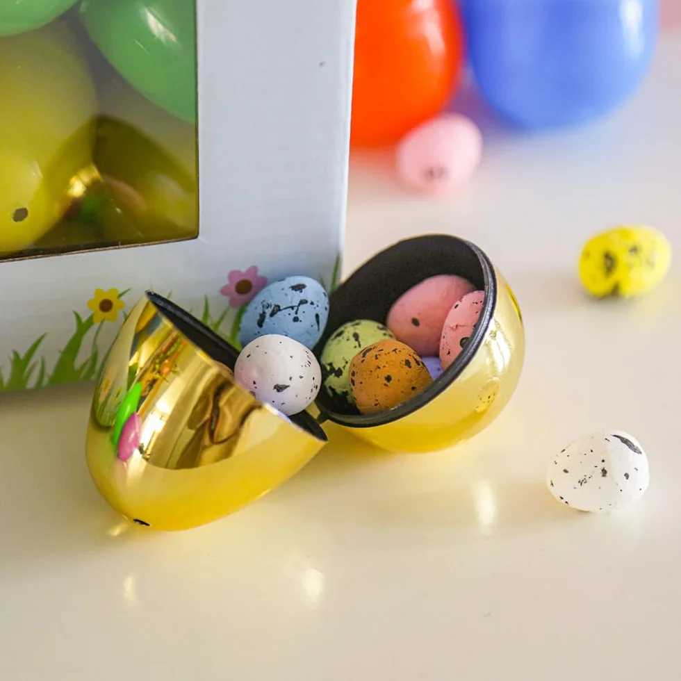 TRIXES Lot de 12 Œufs de Pâques Vides Colorés Remplissez de Surprise