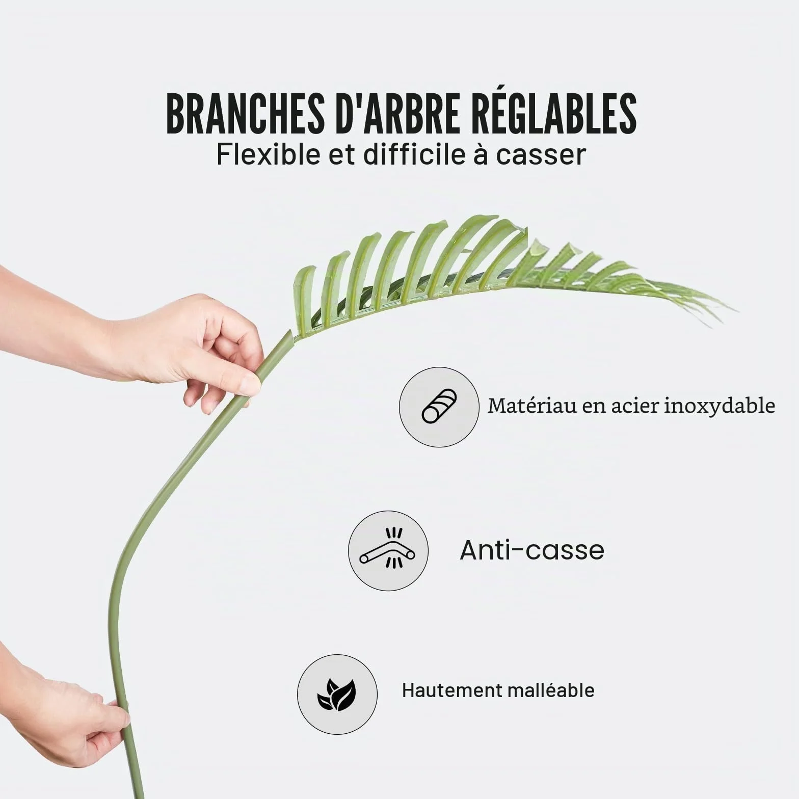 VEVOR Arbre Artificiel 1219 mm Plante Artificielle PE Palmier à Noix de Bétel 2 Faux Arbres Vert avec Pot