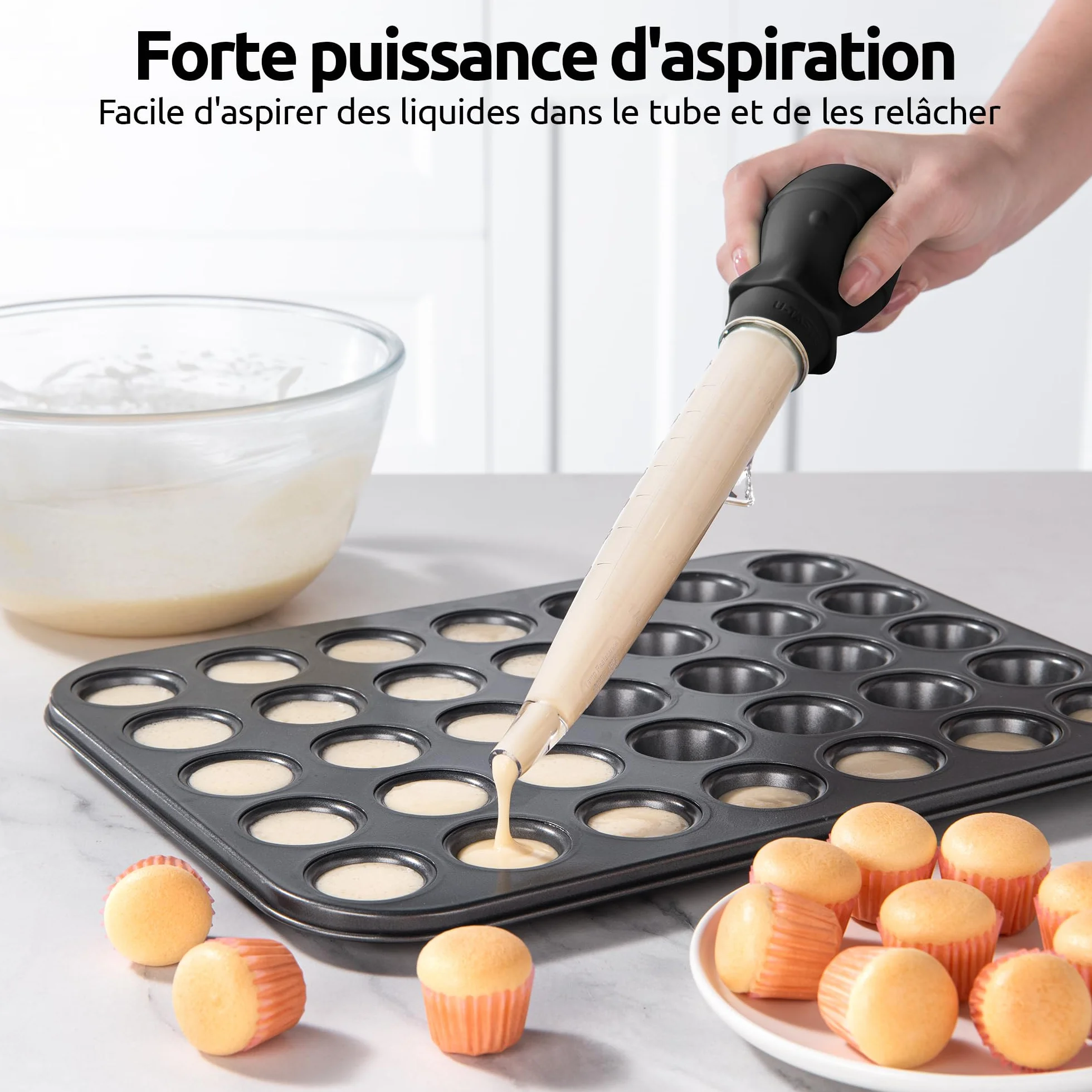 U-Taste Poire à dinde coudée 42,5 g Tritan silicone alimentaire noir