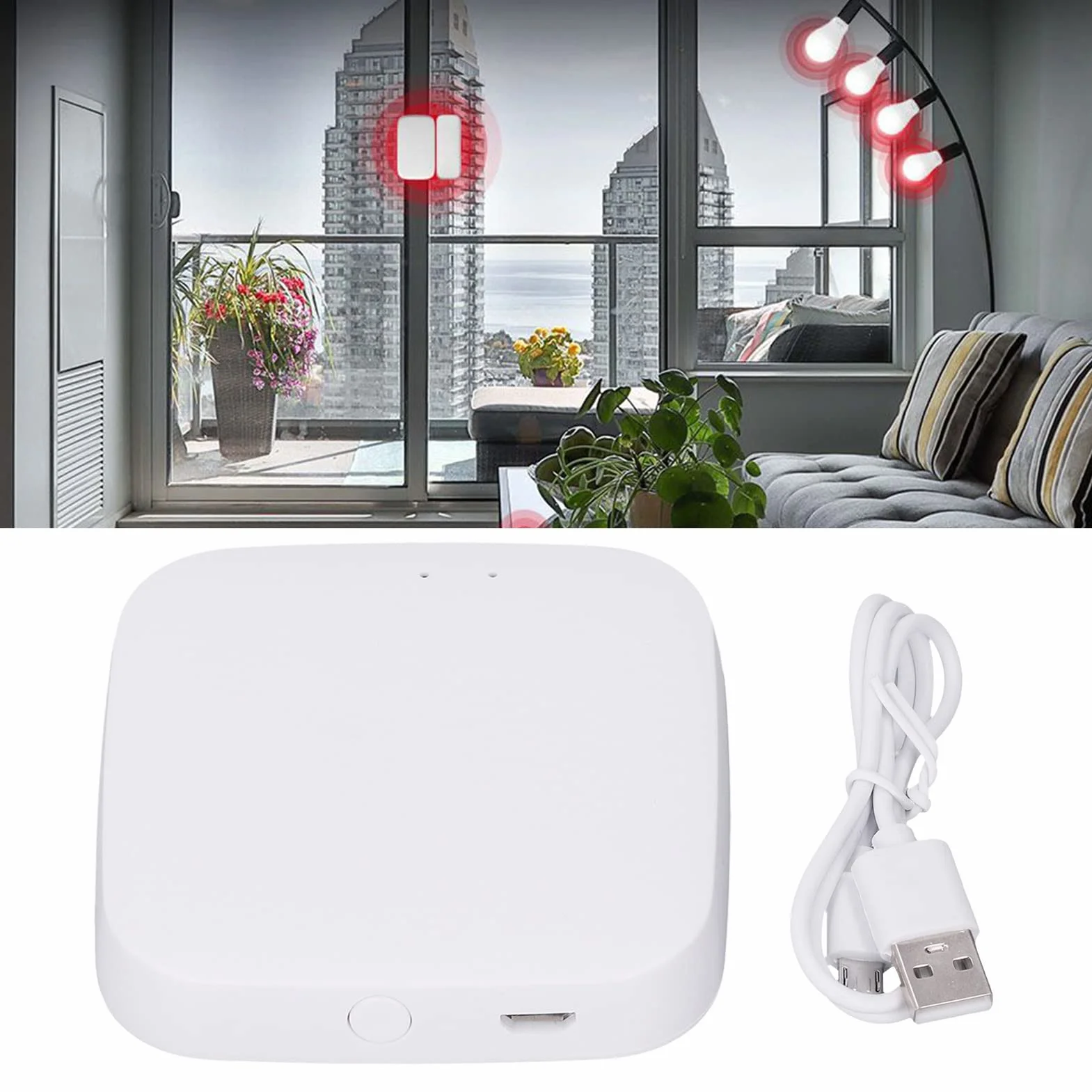 Inteligentny Koncentrator Domowy, Wifi Bluetooth Gateway Hub Mini Pilot Zdalnego Sterowania Mesh Router Bezprzewodowy Wykrywanie Podczerwieni dla Aplikacji Tuya dla ZigBee