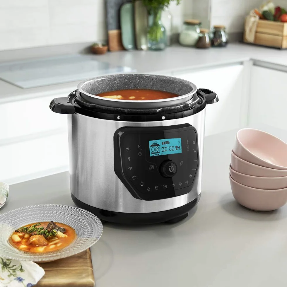 Cecotec Cocotte Programmable GM Modèle H Deluxe. Programmable 24 heures, Capacité 6 litres, Système de Cuisson Intelligent, Fonction Balance, Température Ajustable, Pression Ajustable