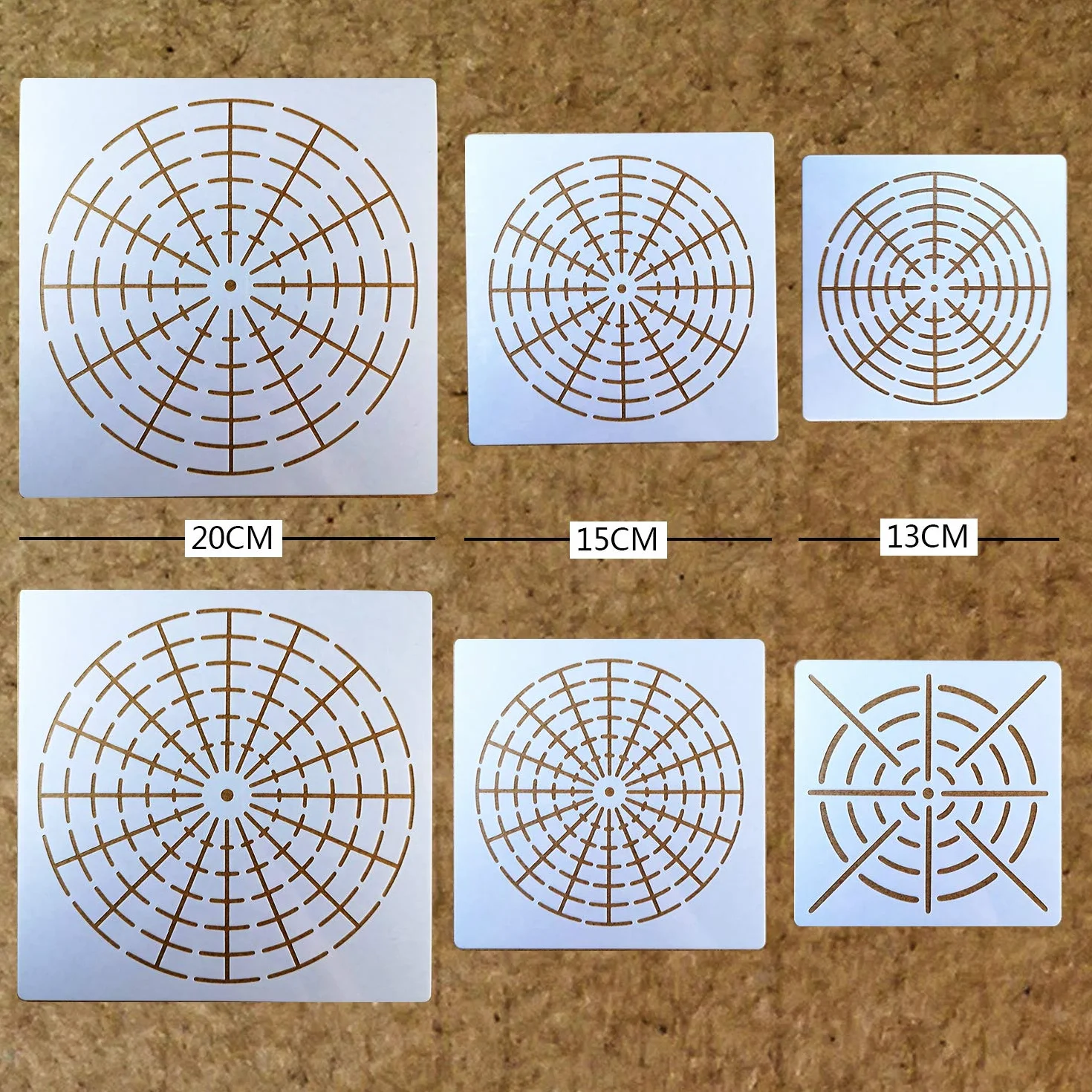 Pochoirs Mandala Dotting Stencils, Moule de Peinture, 6 Pièces pour DIY Décor